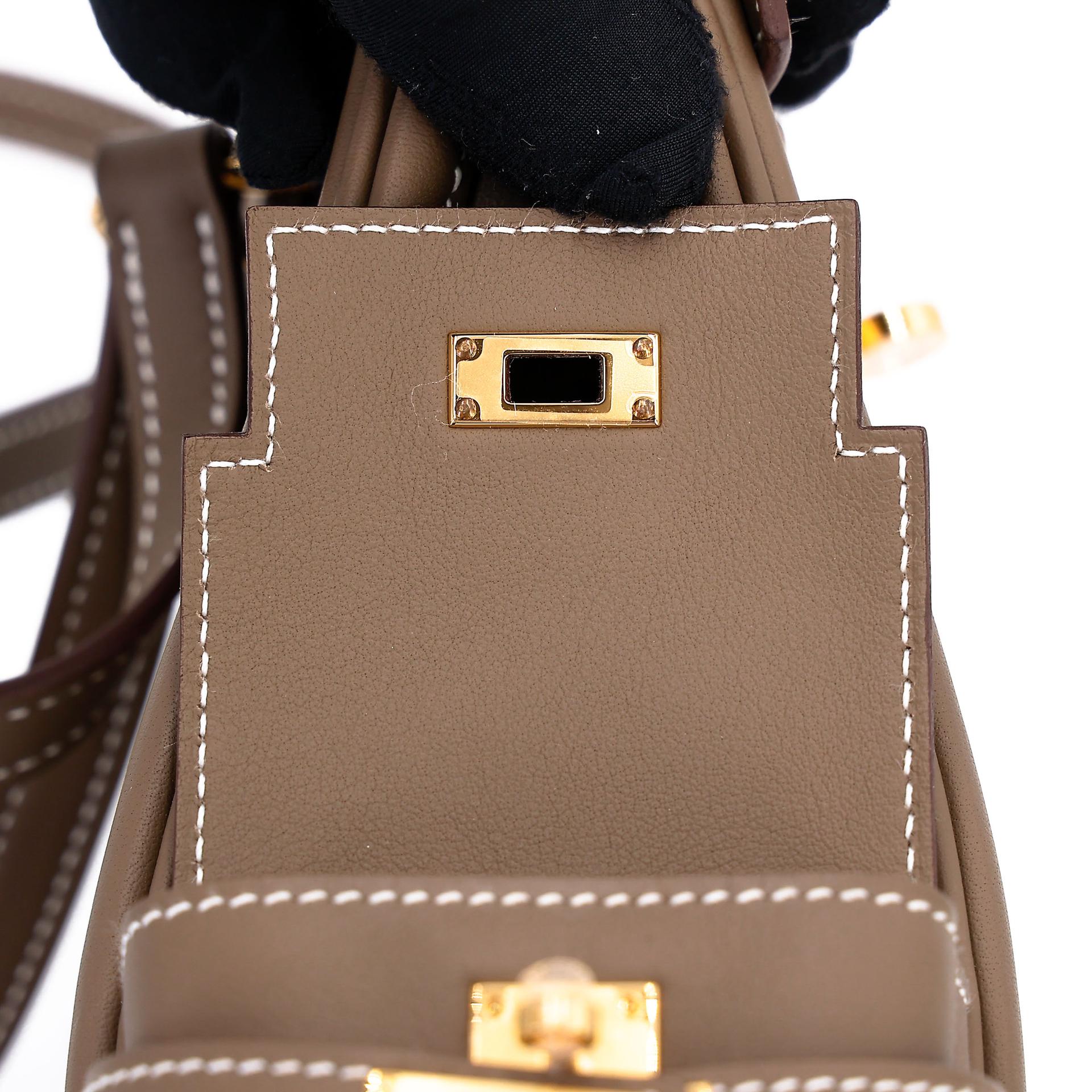 Brand New ( Rank N ) HERMÈS Kelly Jump Etoupe (18) Swift Gold hardware K (2025) - 9