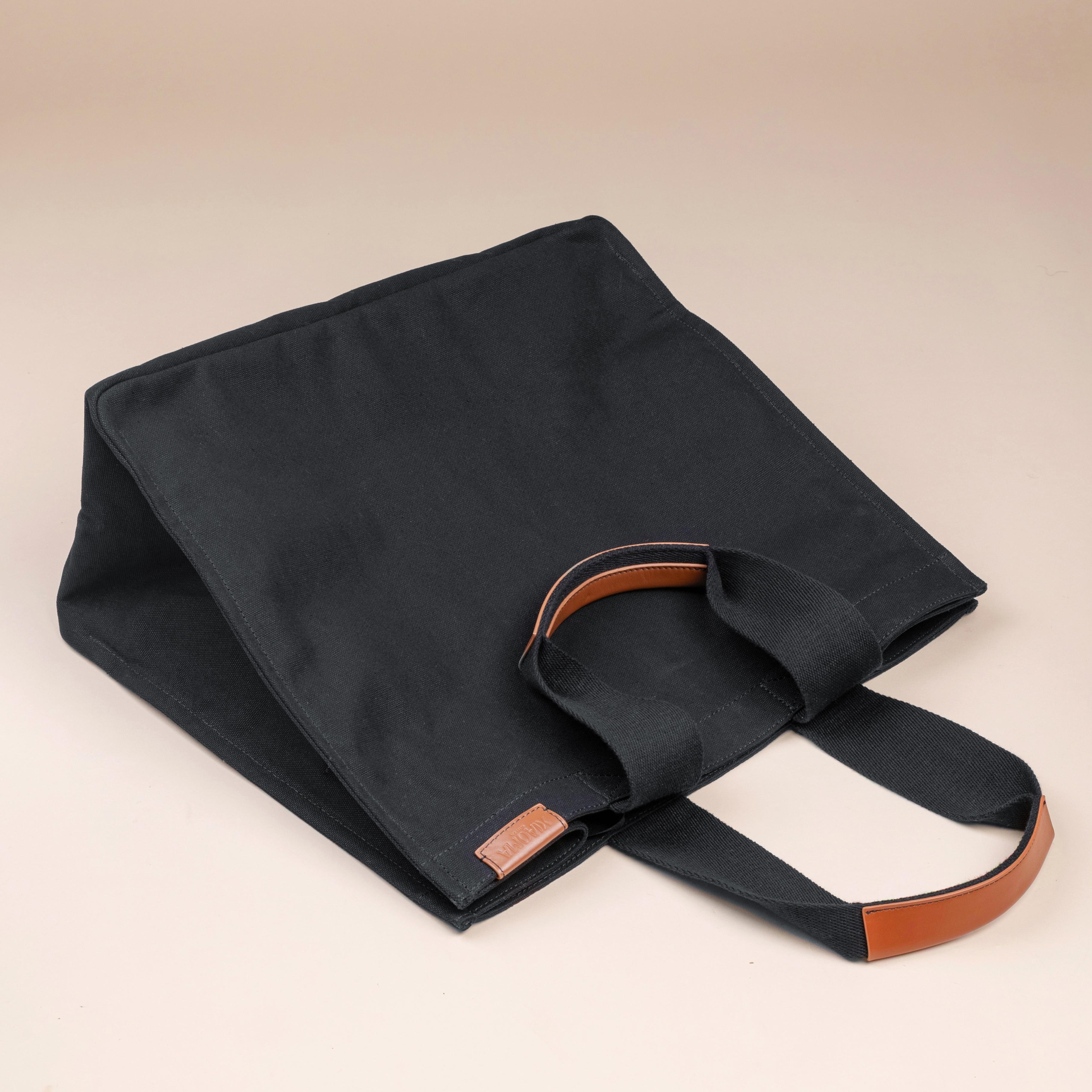 Brand New ( Rank N ) XIAOMA Travel Delight L Shopper Tote Black Canvas - 7