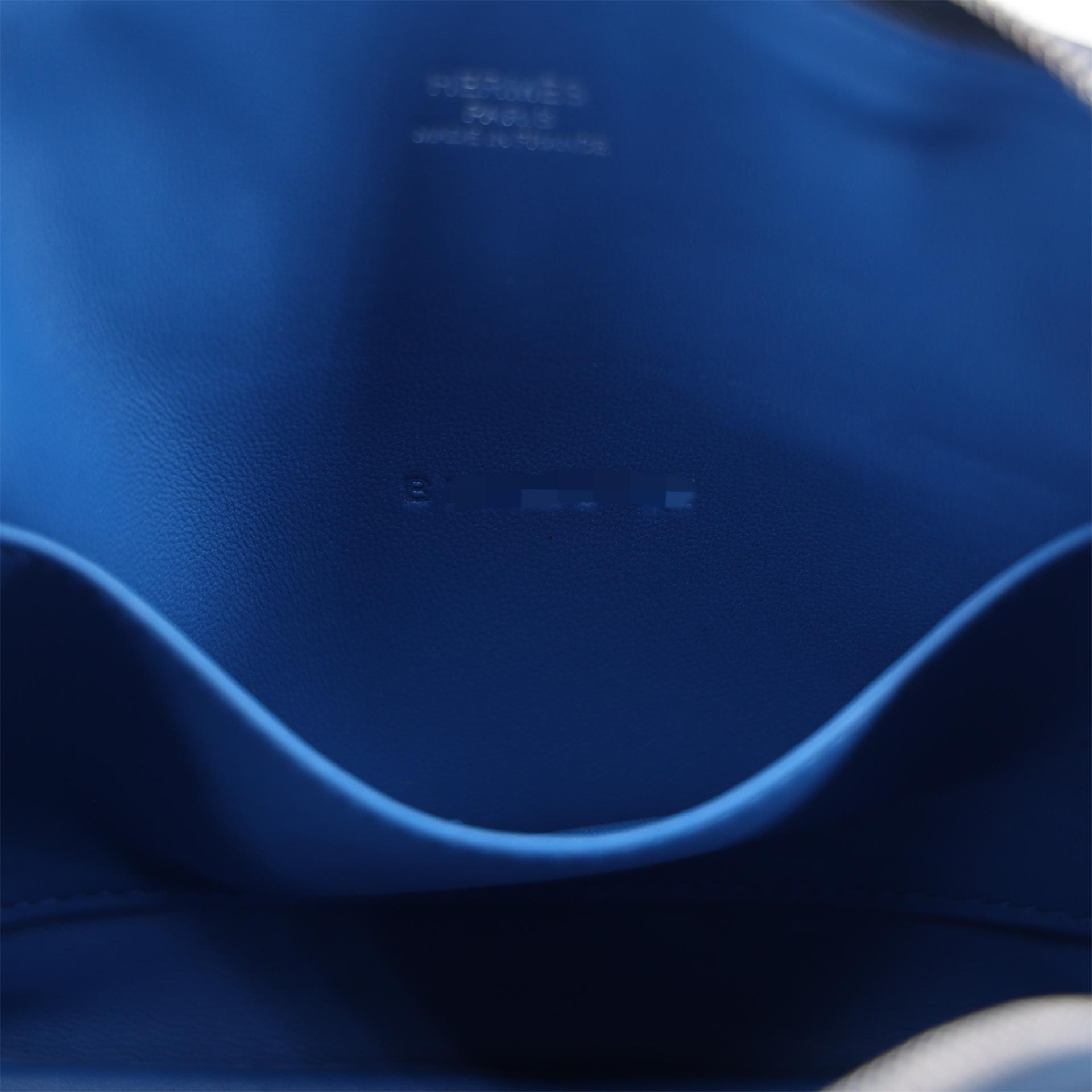 Unused ( Rank NS ) HERMÈS Mini Bolide 1923 Bleu Zellige (I7) Bleu de Prusse (7P) Evercolor Palladium hardware B (2023) - 10