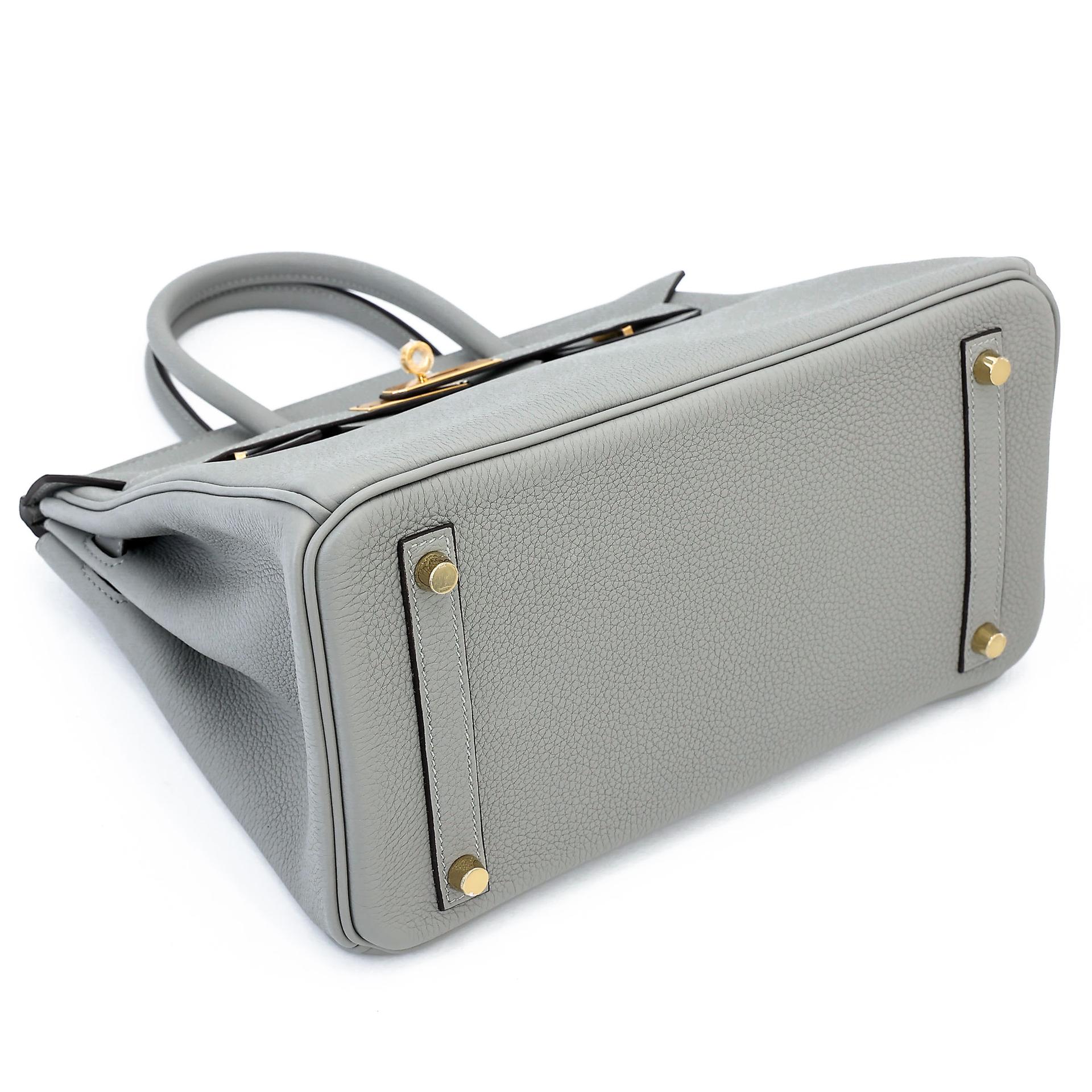 Unused ( Rank NS ) HERMÈS Birkin 30 Gris Mouette (4Z) Togo Gold hardware W (2024) - 7