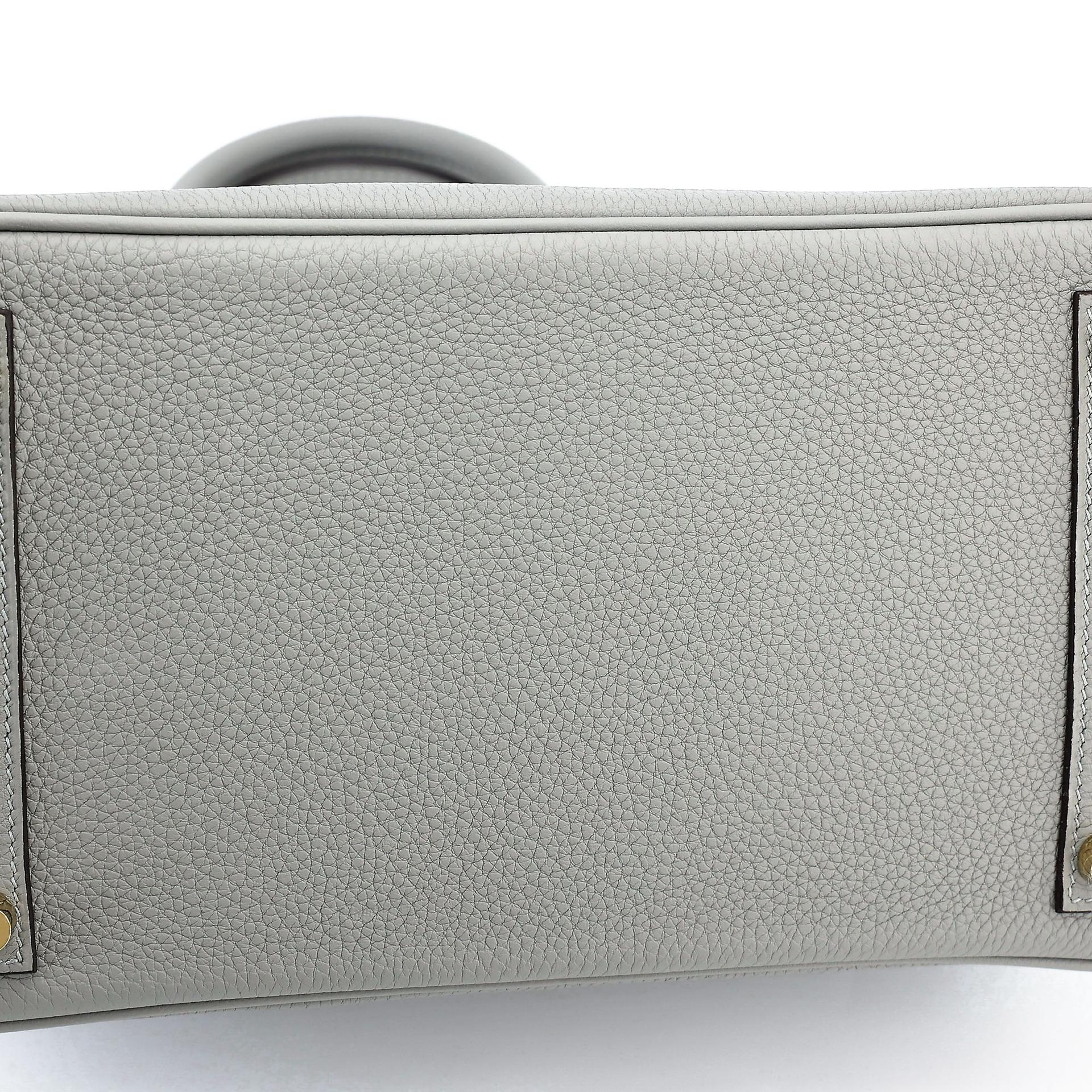 Unused ( Rank NS ) HERMÈS Birkin 30 Gris Mouette (4Z) Togo Gold hardware W (2024) - 10