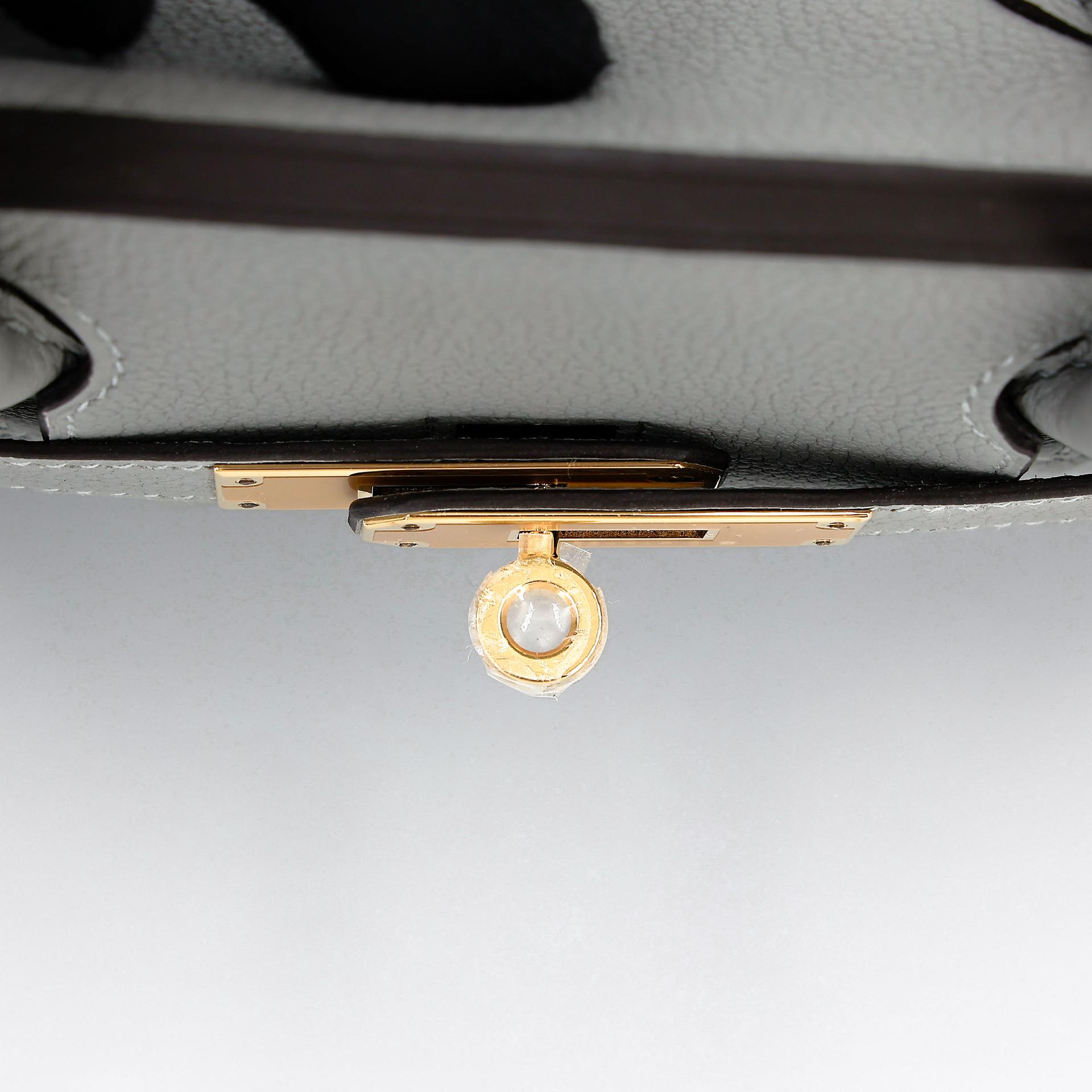 Unused ( Rank NS ) HERMÈS Birkin 30 Gris Mouette (4Z) Togo Gold hardware W (2024) - 12