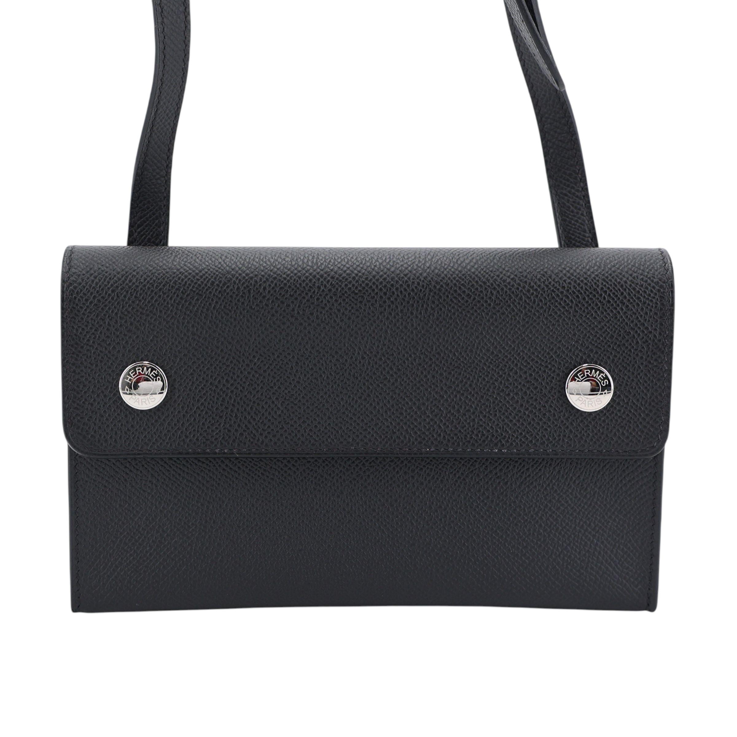 全新 HERMÈS 愛馬仕 Hermesnap  錢包 89 黑色 Noir (Black) Epsom皮 銀扣 K刻 2025年 - 1