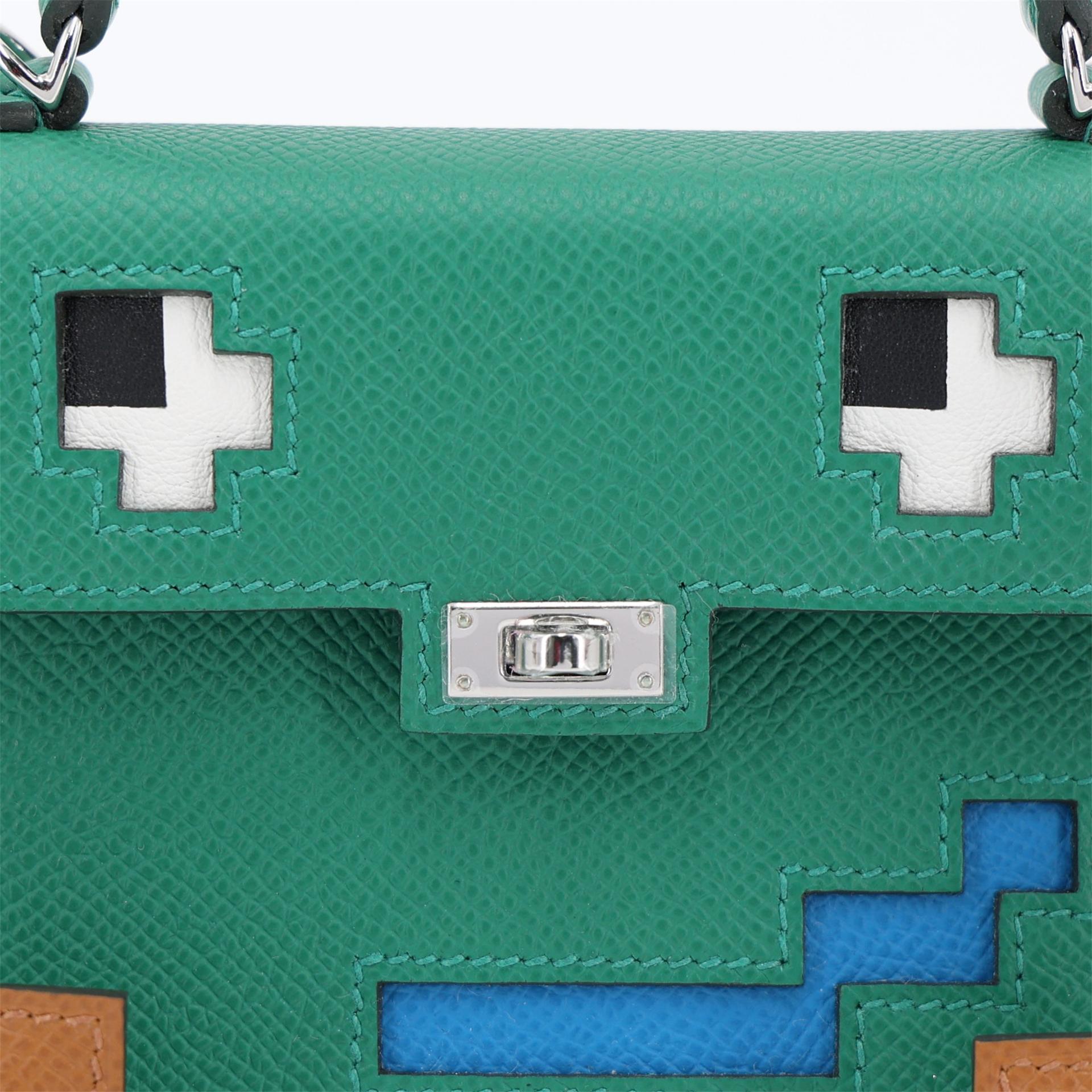 ランク NS 未使用品 HERMÈS エルメス ケリードール ピクト ヴェールヴェルティゴ (U4) グリミスティ (H0) ゴールド (37) ブルーザンジバル (B3) エプソン シルバー金具 W刻印 (2024) - 8