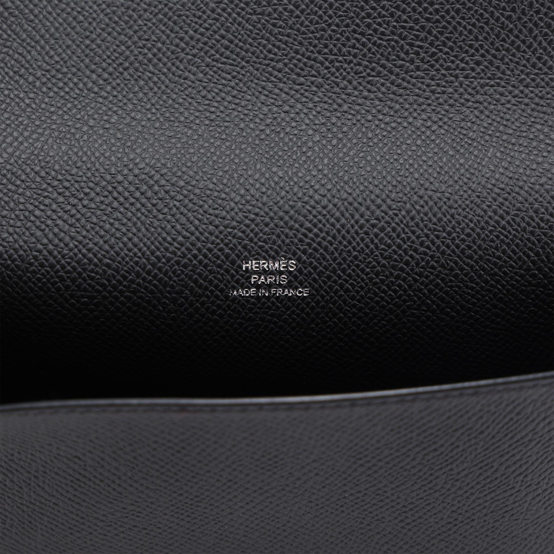 ランク N 新品 HERMÈS エルメス エルメスナップ ウォレット ブラック (89) エプソン シルバー金具 K刻印 (2025) - 9