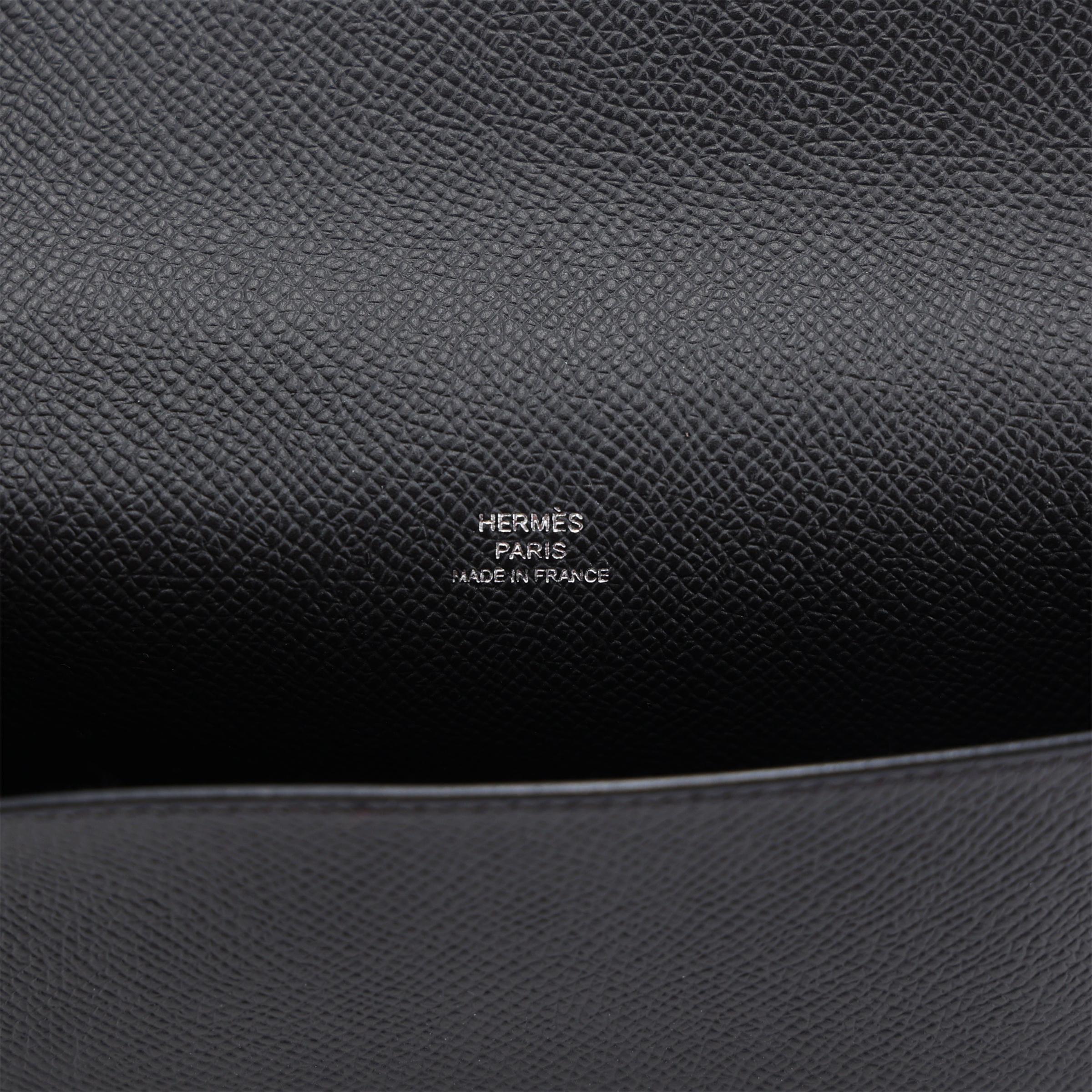 全新 HERMÈS 愛馬仕 Hermesnap  錢包 89 黑色 Noir (Black) Epsom皮 銀扣 K刻 2025年 - 9