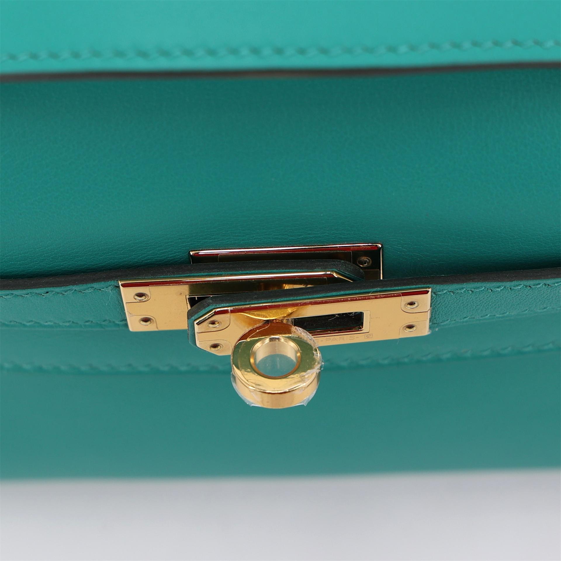 ランク NS 未使用品 HERMÈS エルメス ポシェットケリー ヴェールヴェロン (U1) スイフト ゴールド金具 C刻印 (2018) - 9