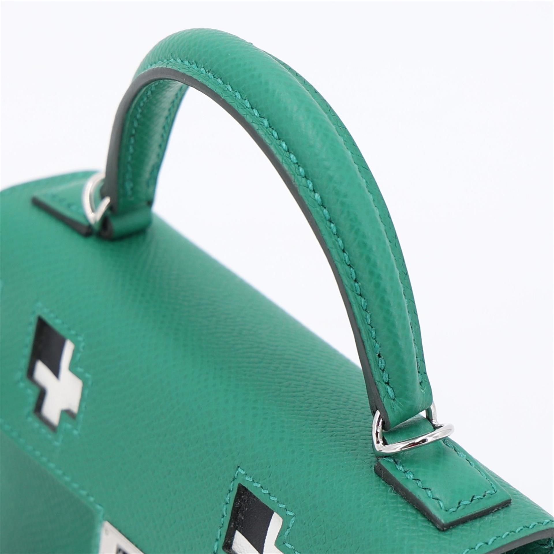 ランク NS 未使用品 HERMÈS エルメス ケリードール ピクト ヴェールヴェルティゴ (U4) グリミスティ (H0) ゴールド (37) ブルーザンジバル (B3) エプソン シルバー金具 W刻印 (2024) - 3