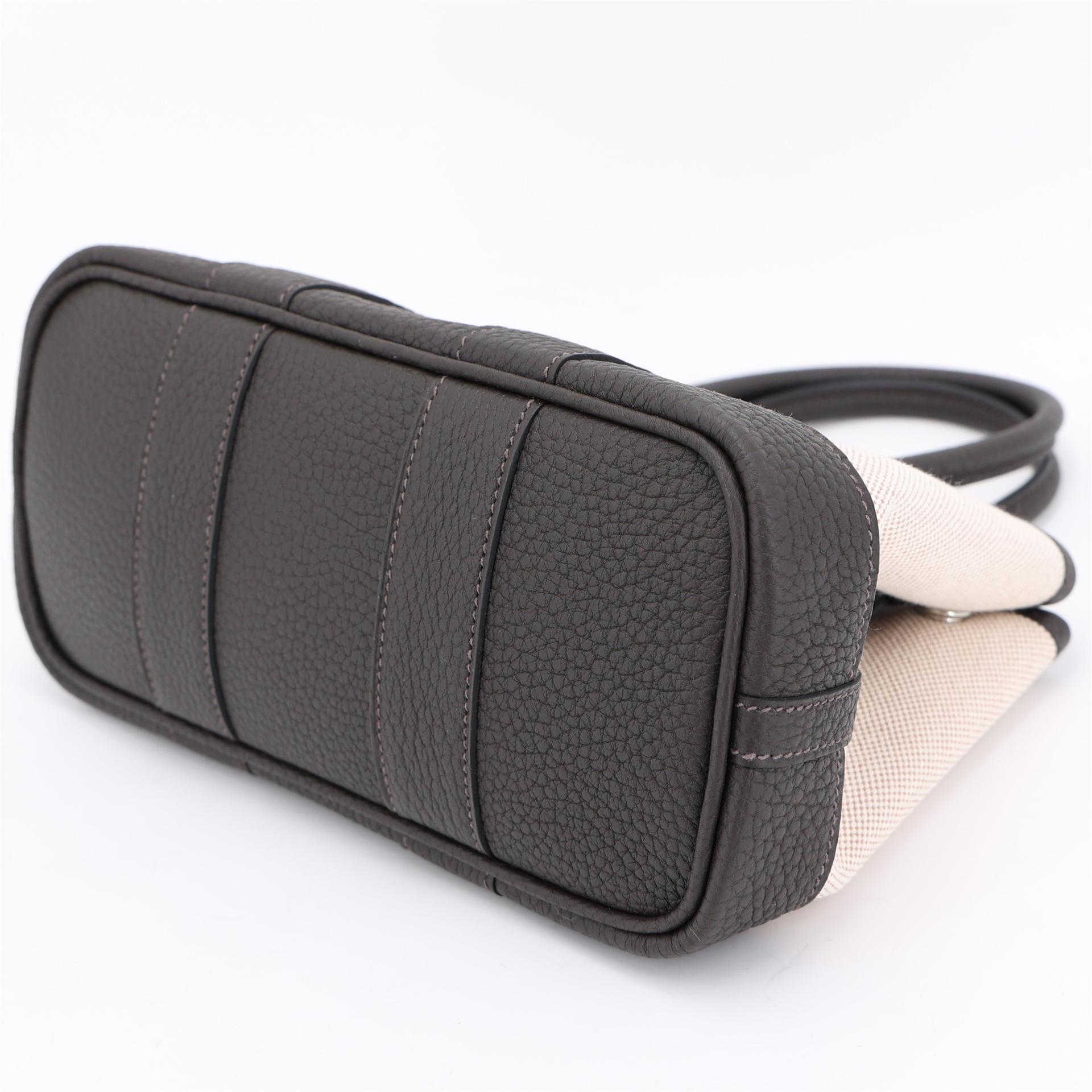 Brand New ( Rank N ) HERMÈS Neo Garden Party 23 Ebene (46) Ecru Negonda Canvas Palladium hardware K (2025) - 7