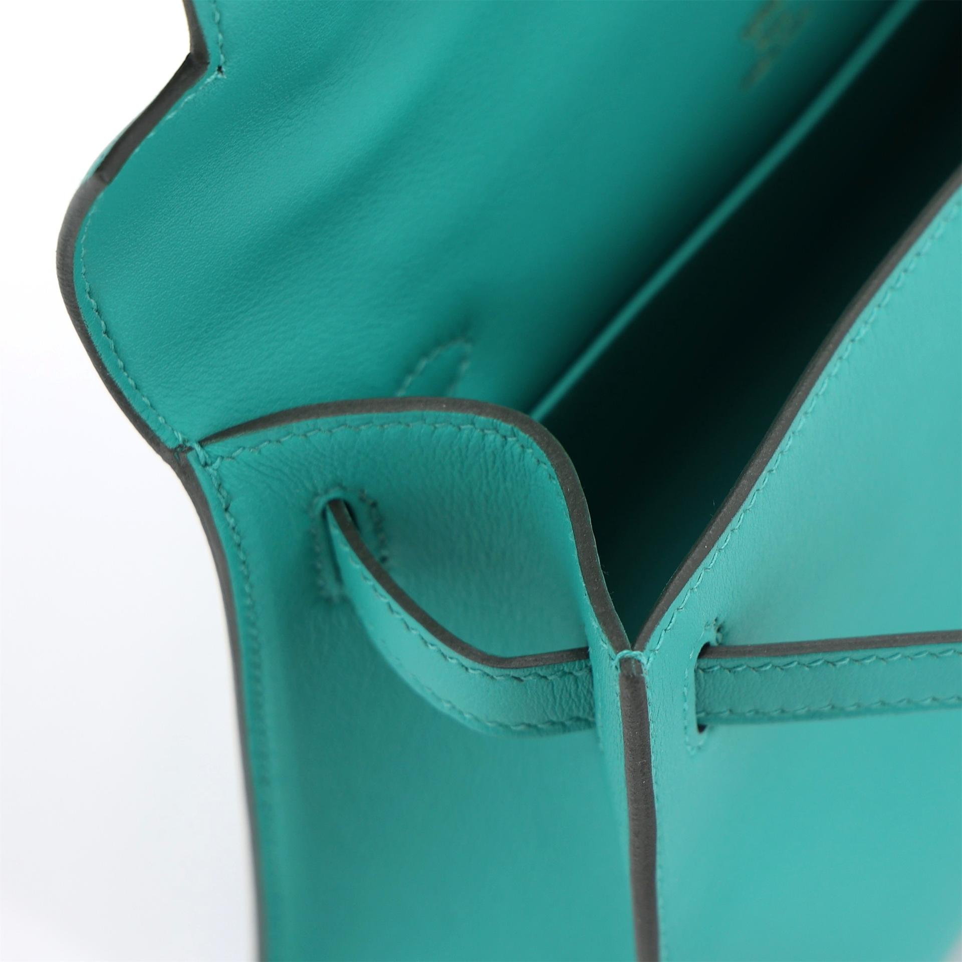 ランク NS 未使用品 HERMÈS エルメス ポシェットケリー ヴェールヴェロン (U1) スイフト ゴールド金具 C刻印 (2018) - 14