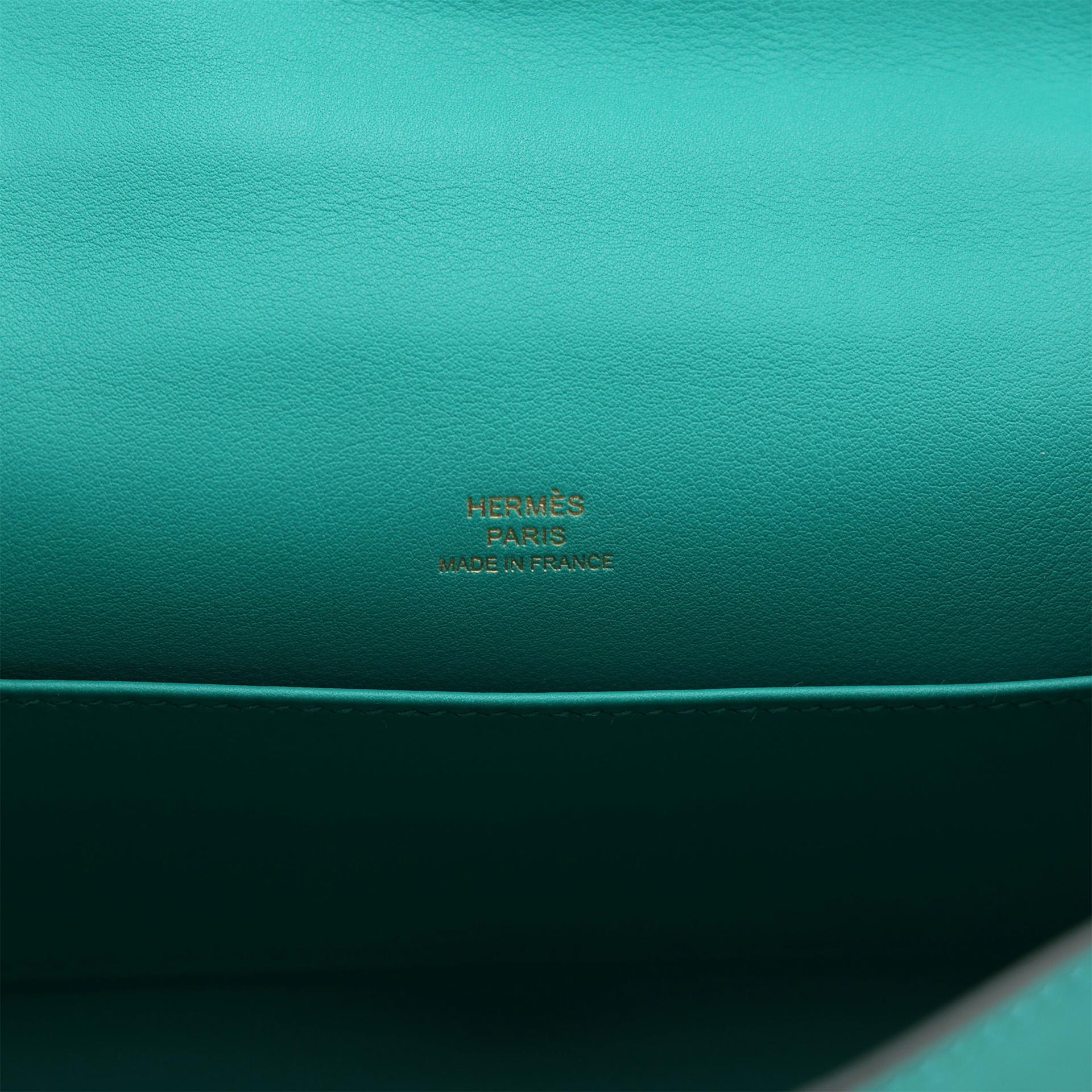 ランク NS 未使用品 HERMÈS エルメス ポシェットケリー ヴェールヴェロン (U1) スイフト ゴールド金具 C刻印 (2018) - 12