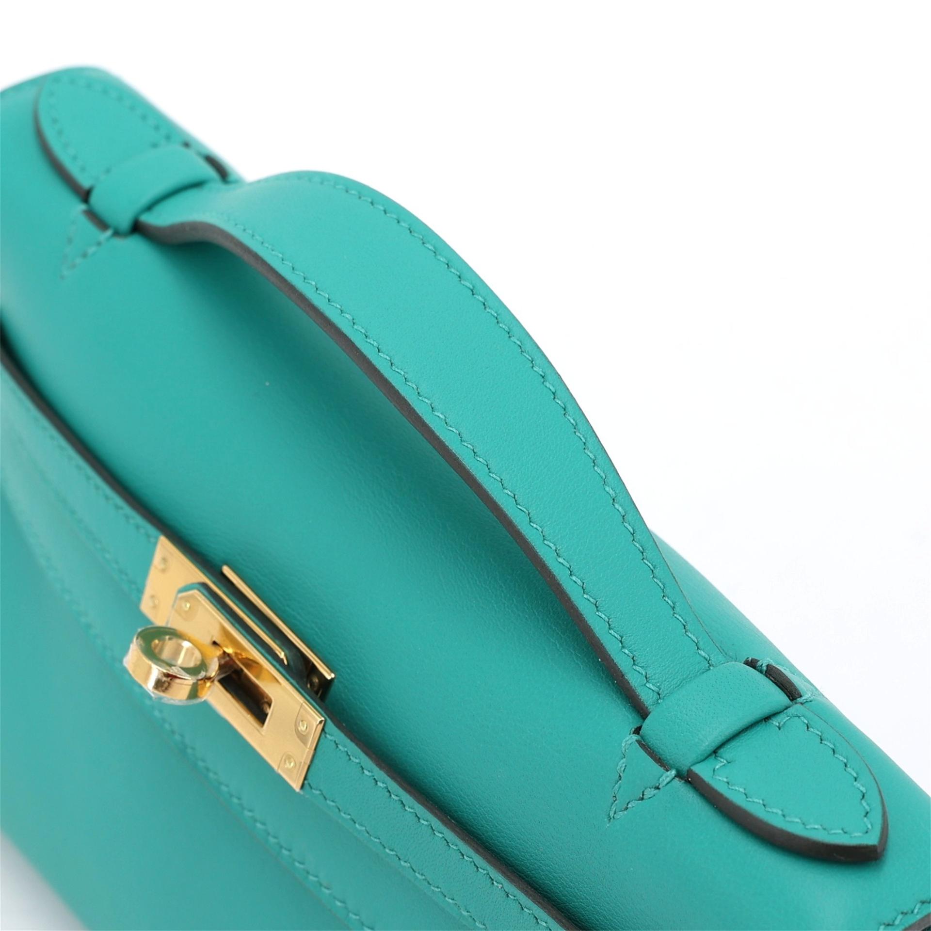 ランク NS 未使用品 HERMÈS エルメス ポシェットケリー ヴェールヴェロン (U1) スイフト ゴールド金具 C刻印 (2018) - 3
