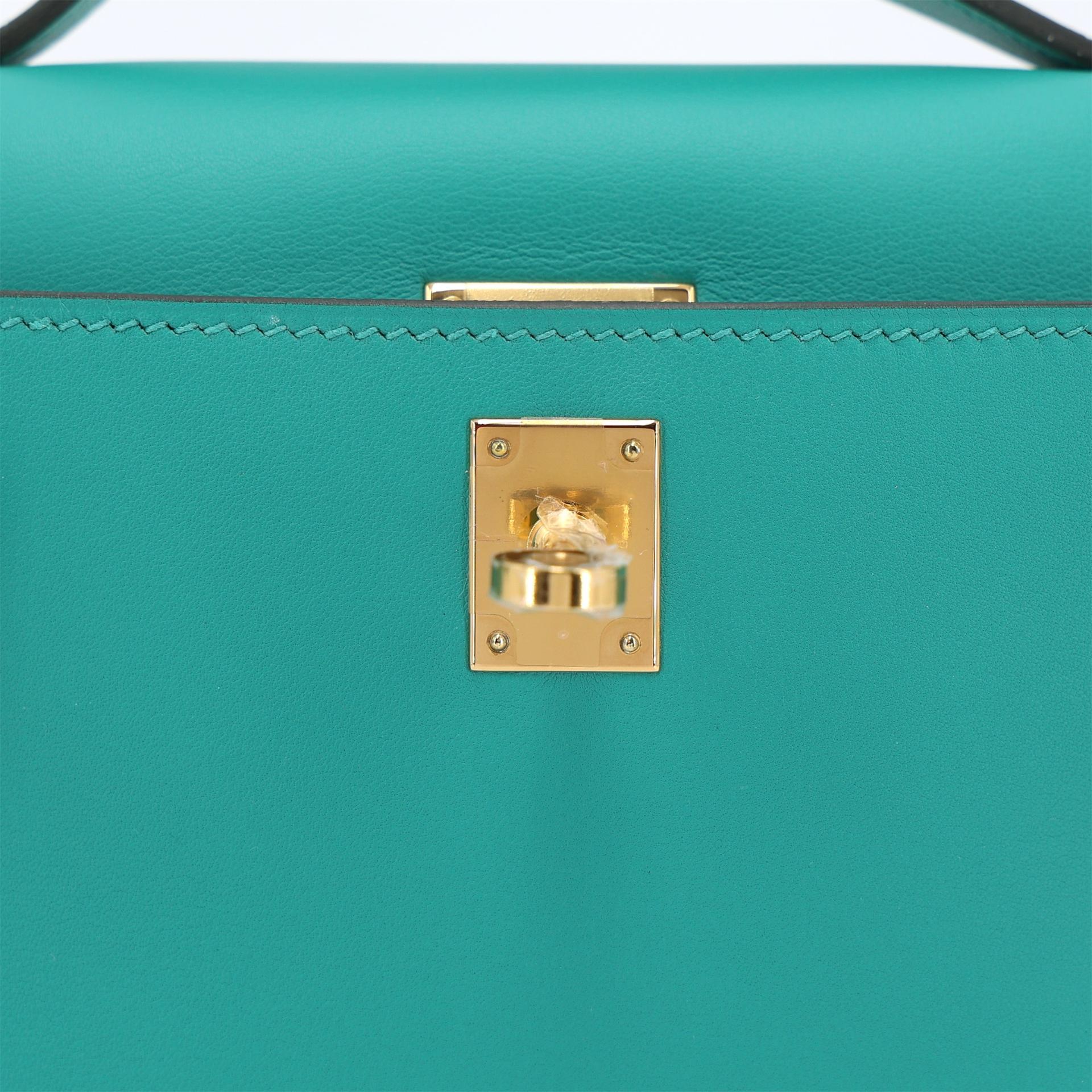 ランク NS 未使用品 HERMÈS エルメス ポシェットケリー ヴェールヴェロン (U1) スイフト ゴールド金具 C刻印 (2018) - 10