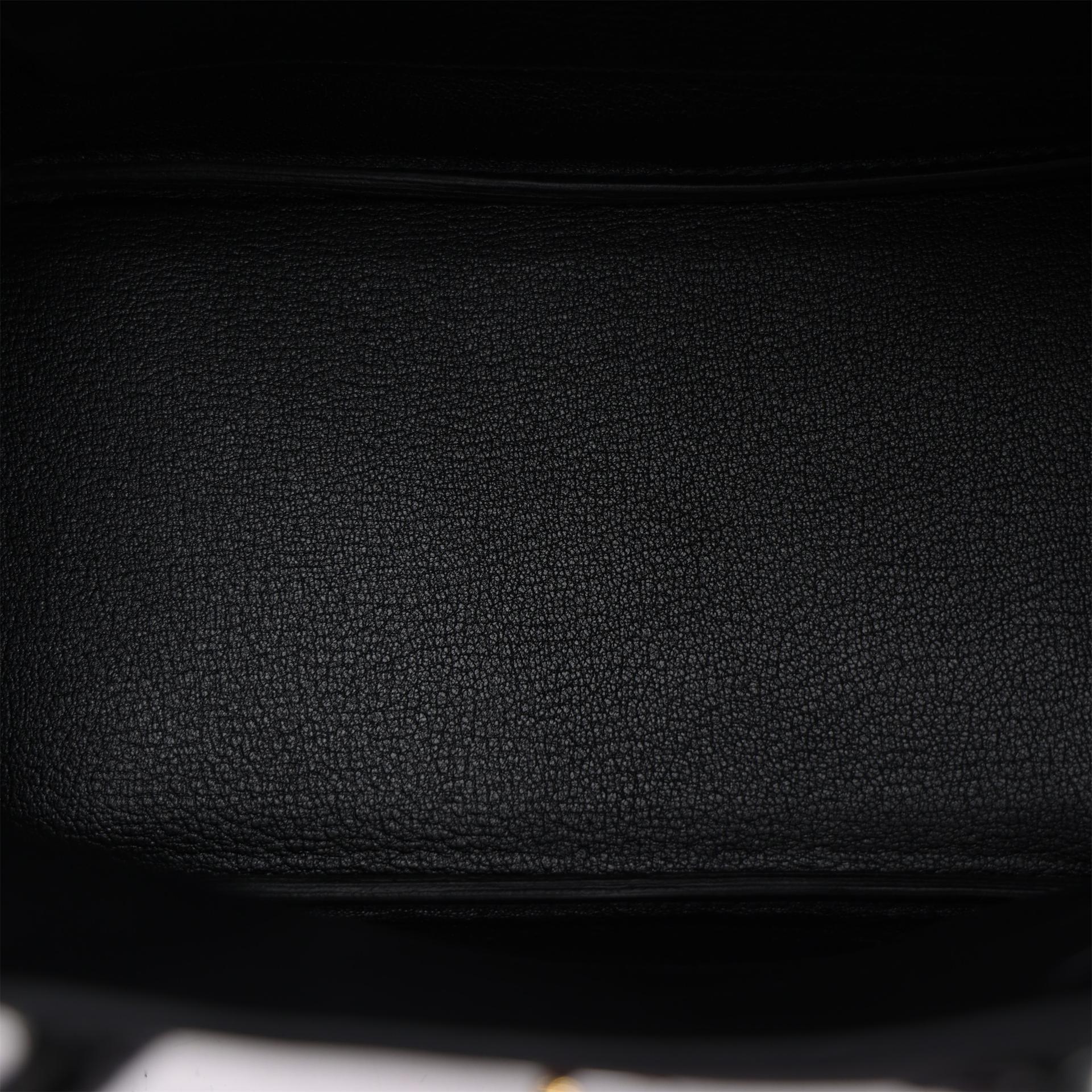 ランク A HERMÈS エルメス バーキン30 タッチ ブラック (89) トゴ クロコダイル ニロティカス ピンクゴールド金具 C刻印 (2018) - 11
