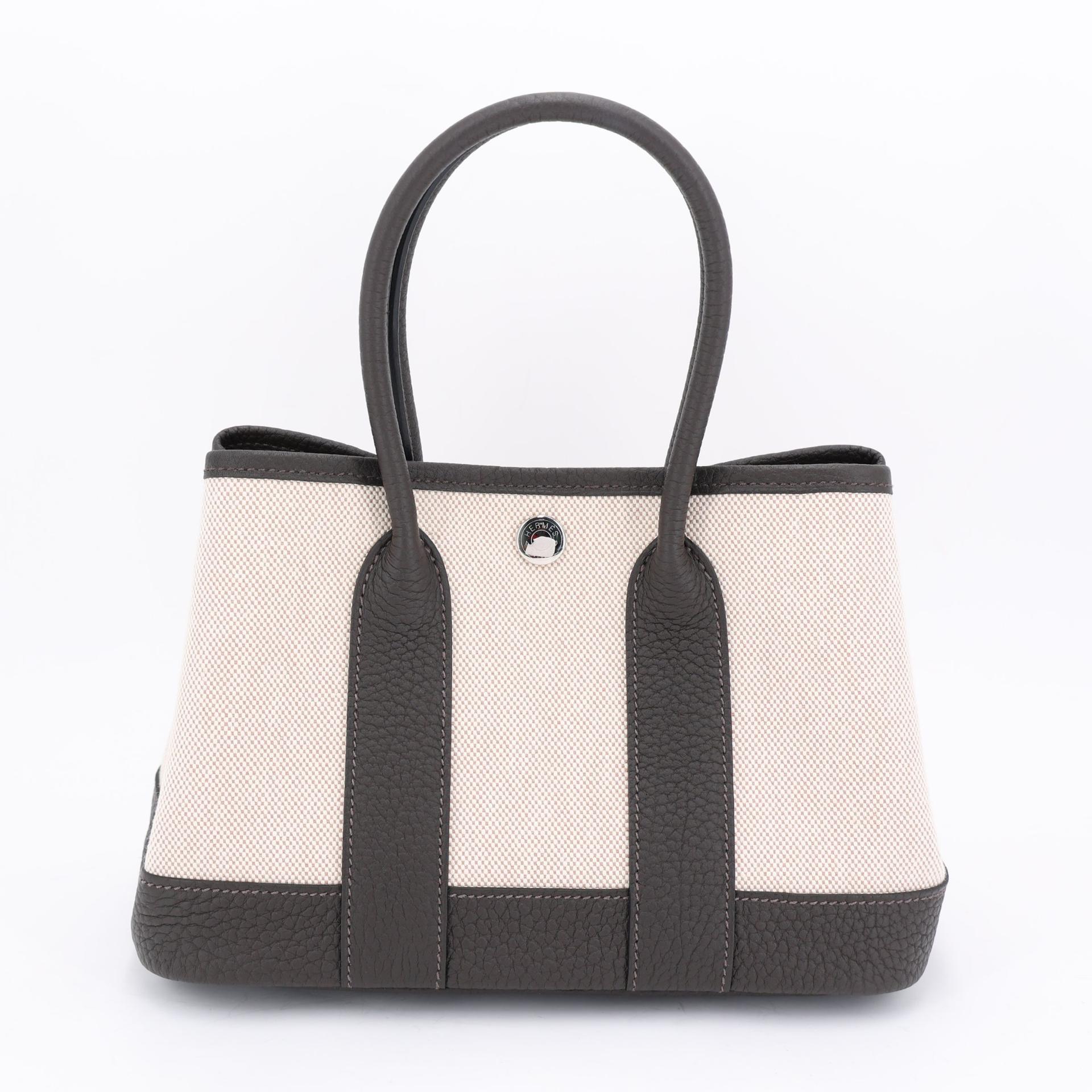 Brand New ( Rank N ) HERMÈS Neo Garden Party 23 Ebene (46) Ecru Negonda Canvas Palladium hardware K (2025) - 2