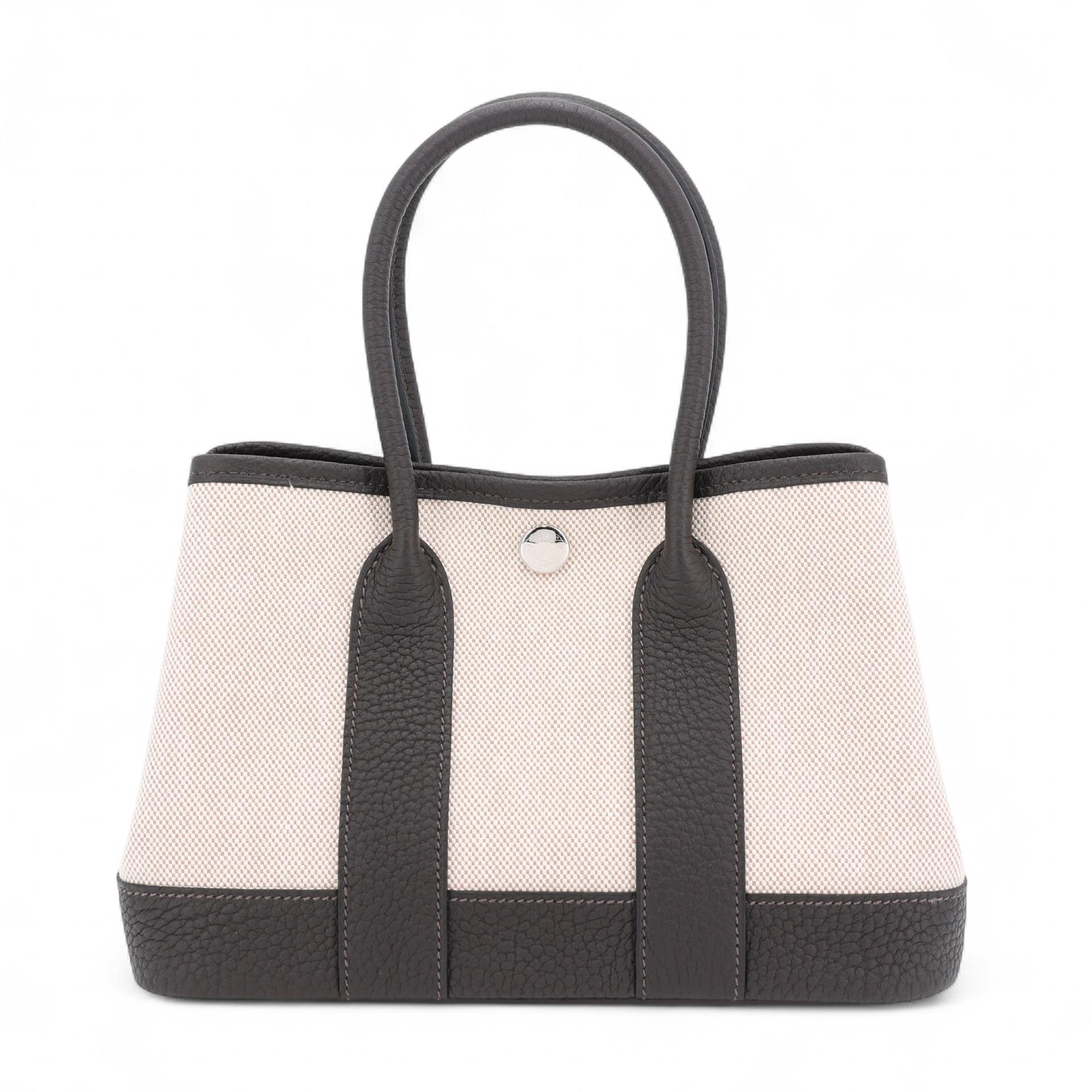 Brand New ( Rank N ) HERMÈS Neo Garden Party 23 Ebene (46) Ecru Negonda Canvas Palladium hardware K (2025) - 1