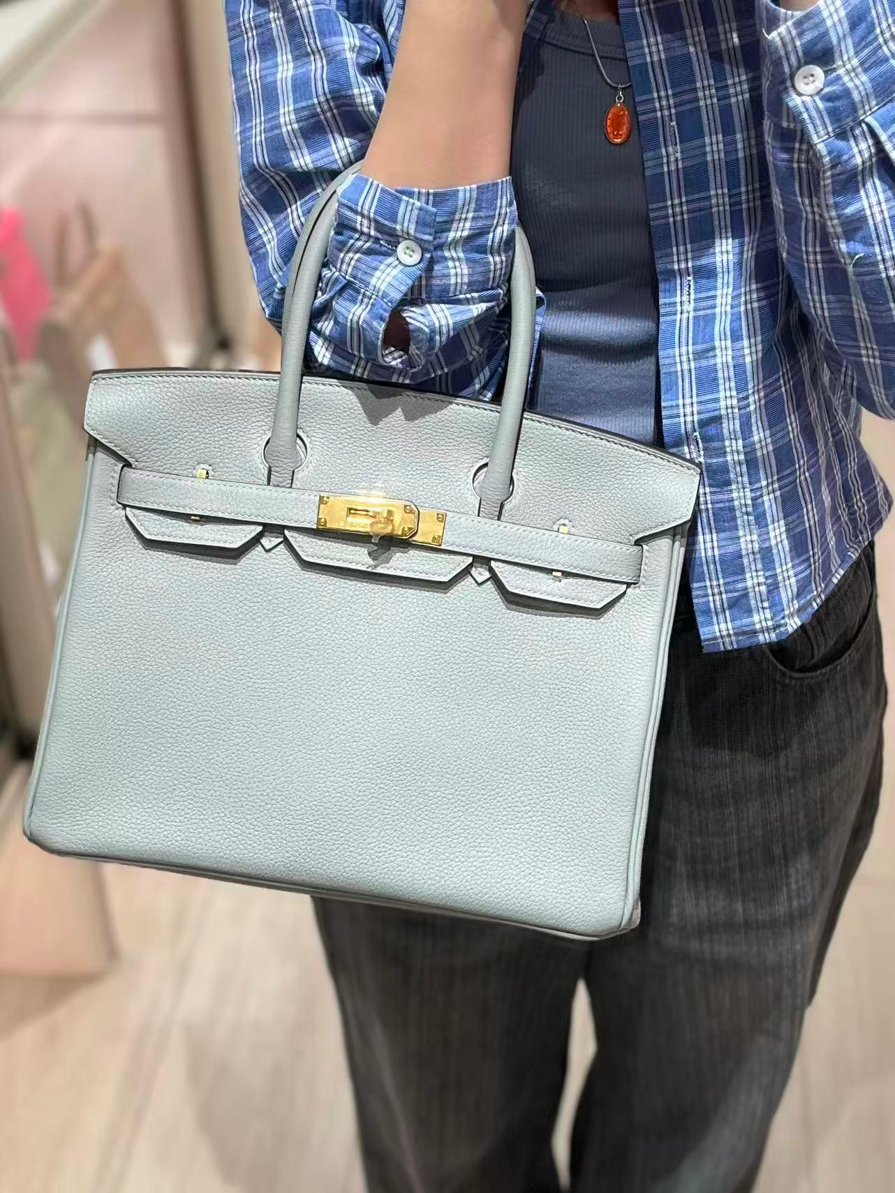 Unused ( Rank NS ) HERMÈS Birkin 30 Gris Mouette (4Z) Togo Gold hardware W (2024) - 3