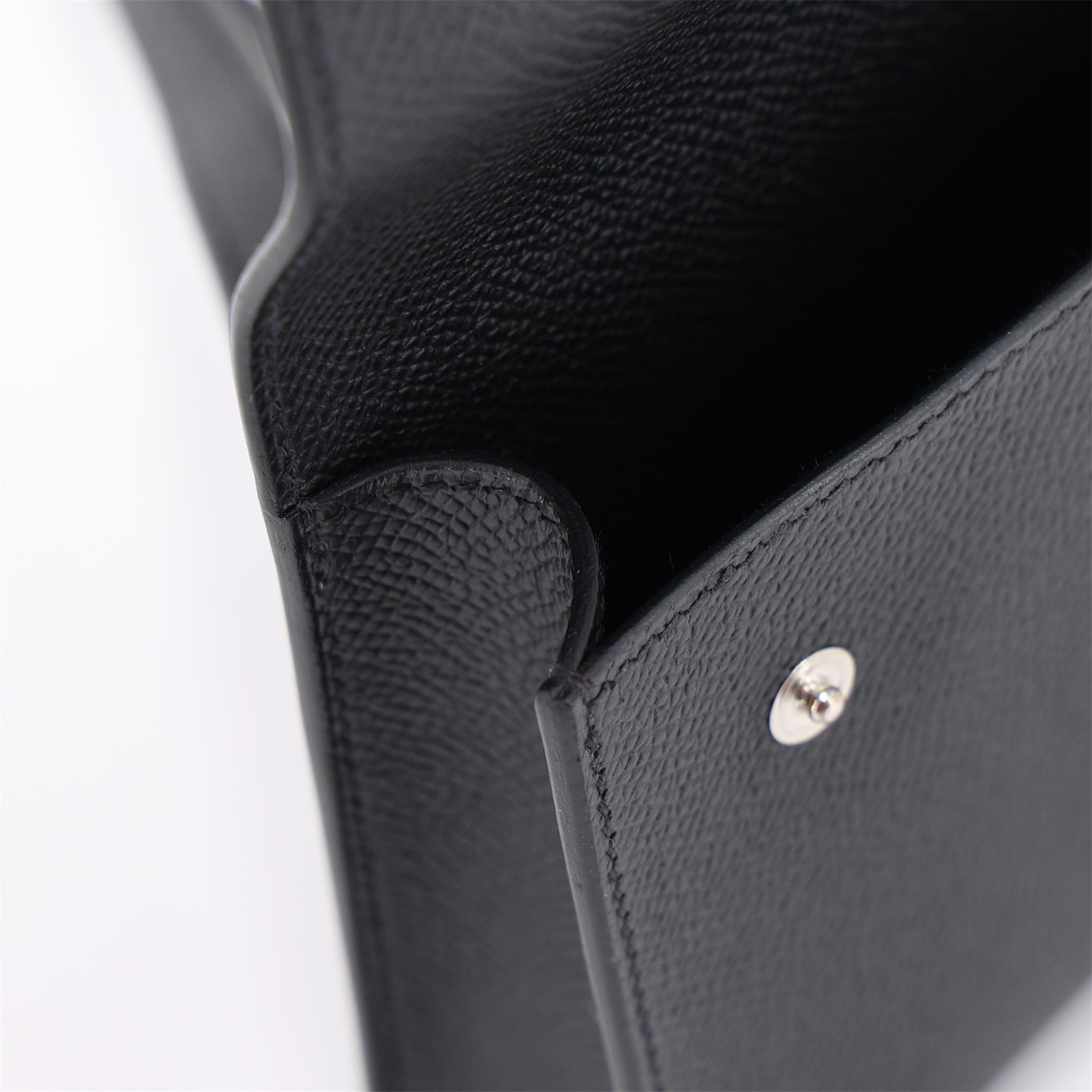 全新 HERMÈS 愛馬仕 Hermesnap  錢包 89 黑色 Noir (Black) Epsom皮 銀扣 K刻 2025年 - 11
