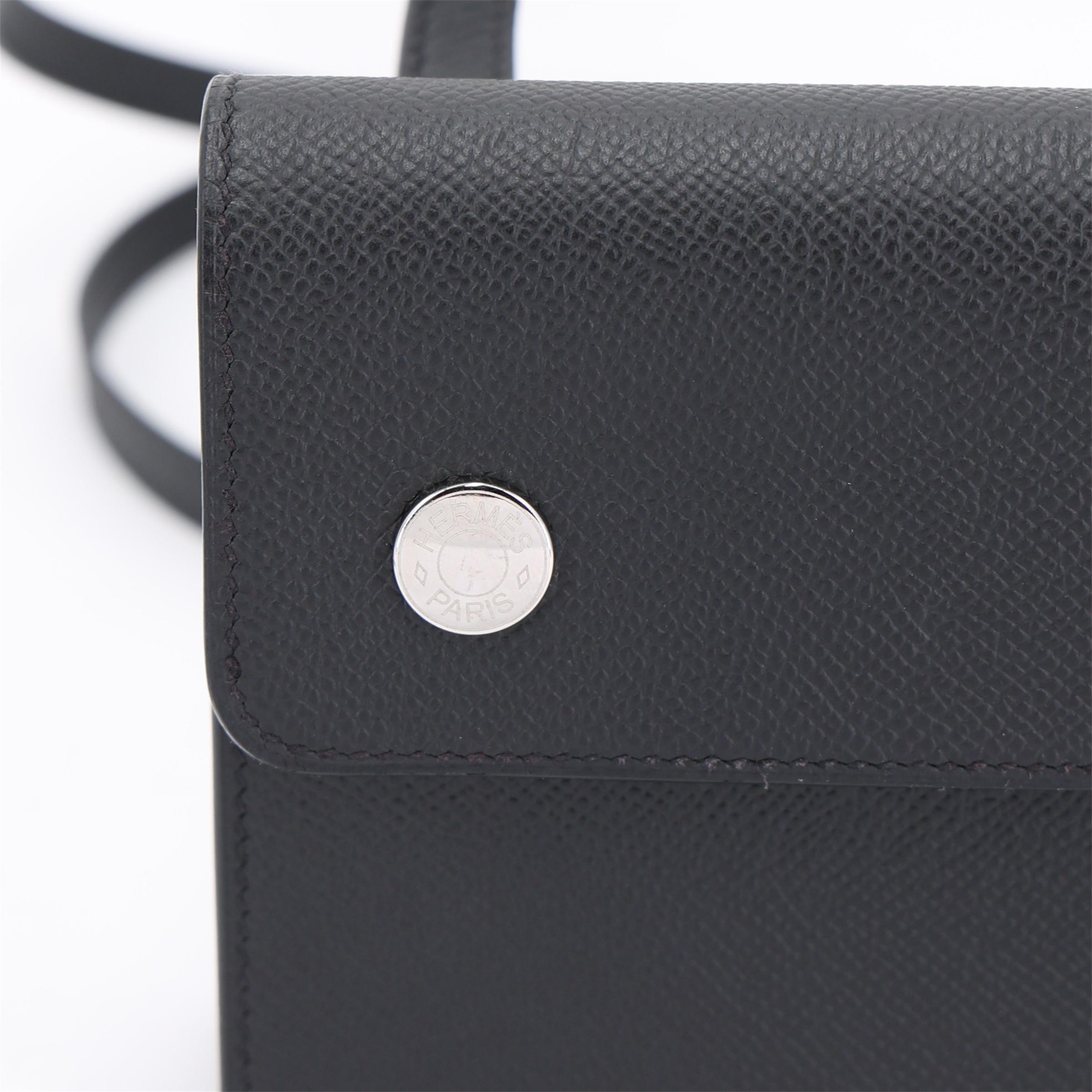 全新 HERMÈS 愛馬仕 Hermesnap  錢包 89 黑色 Noir (Black) Epsom皮 銀扣 K刻 2025年 - 7