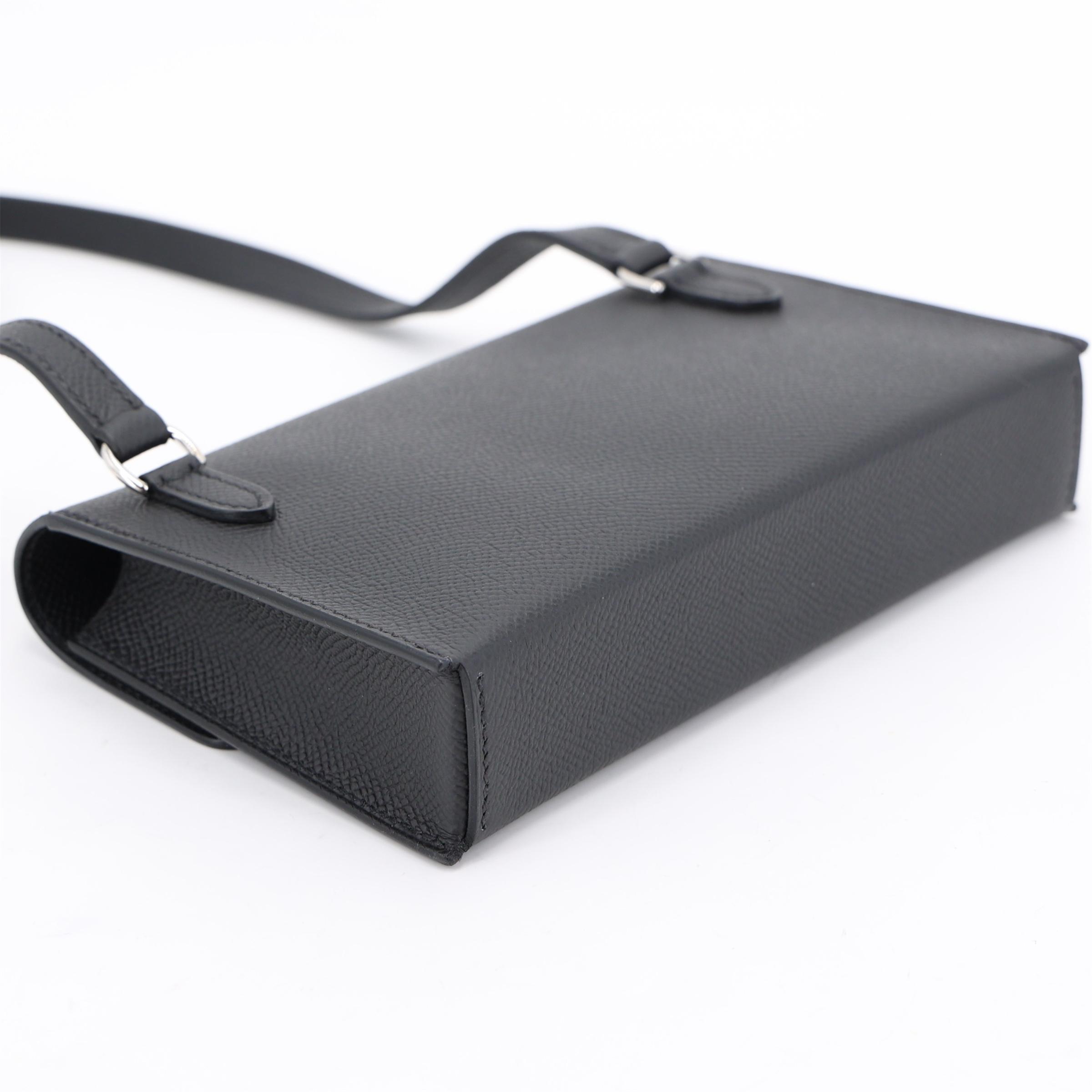 全新 HERMÈS 愛馬仕 Hermesnap  錢包 89 黑色 Noir (Black) Epsom皮 銀扣 K刻 2025年 - 5
