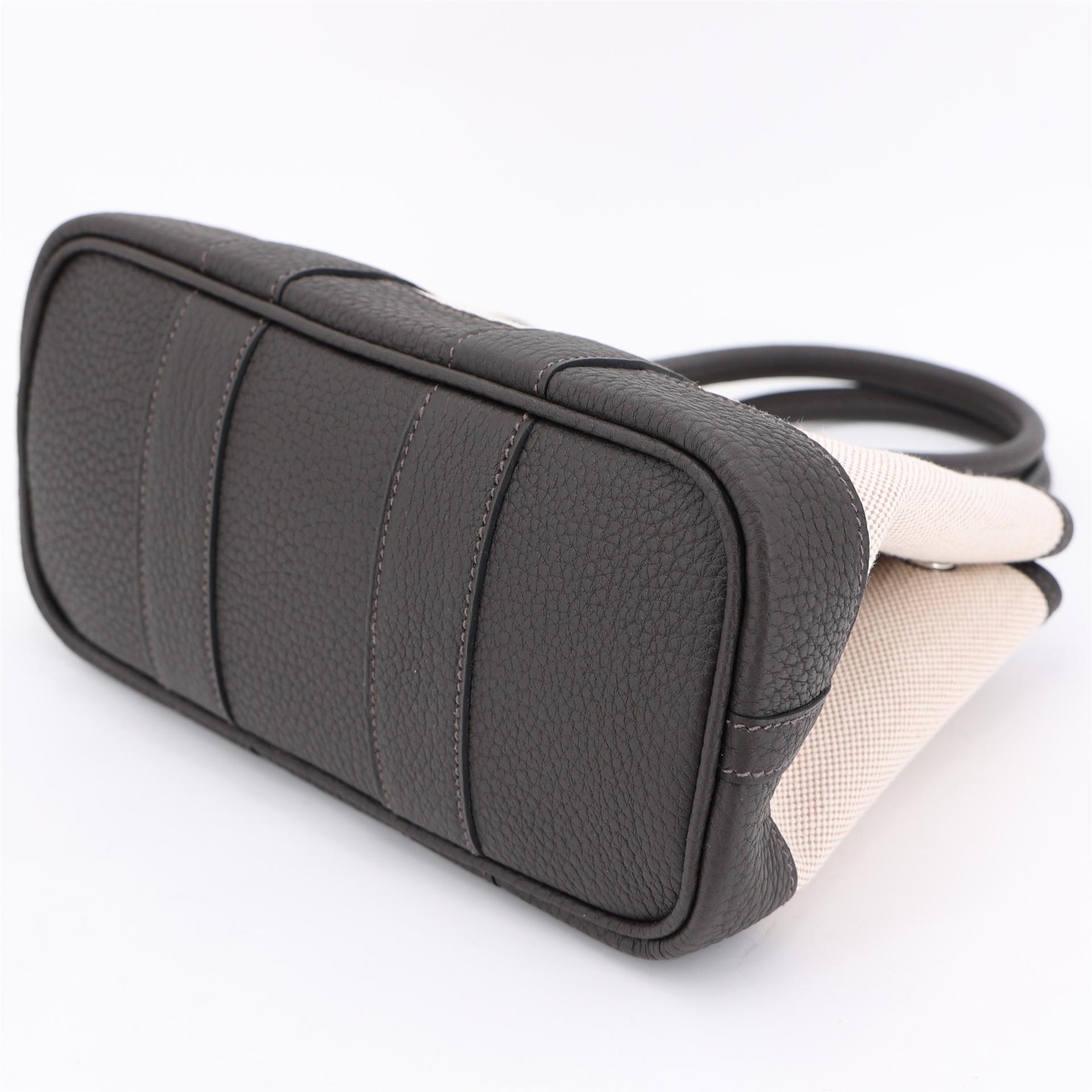 Brand New ( Rank N ) HERMÈS Neo Garden Party 23 Ebene (46) Ecru Negonda Canvas Palladium hardware K (2025) - 5