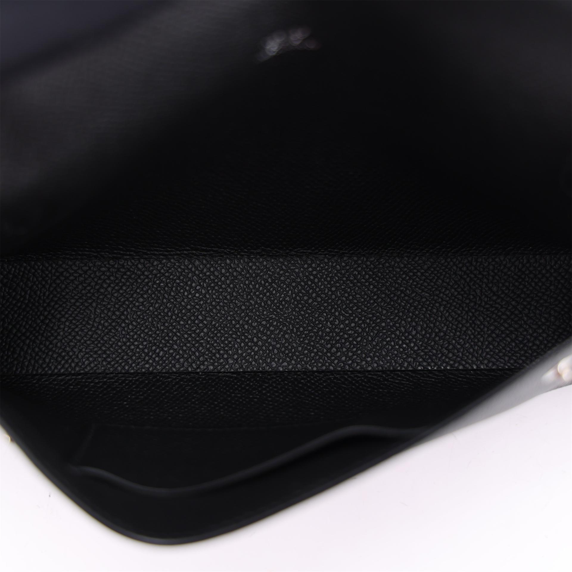 ランク N 新品 HERMÈS エルメス エルメスナップ ウォレット ブラック (89) エプソン シルバー金具 K刻印 (2025) - 10