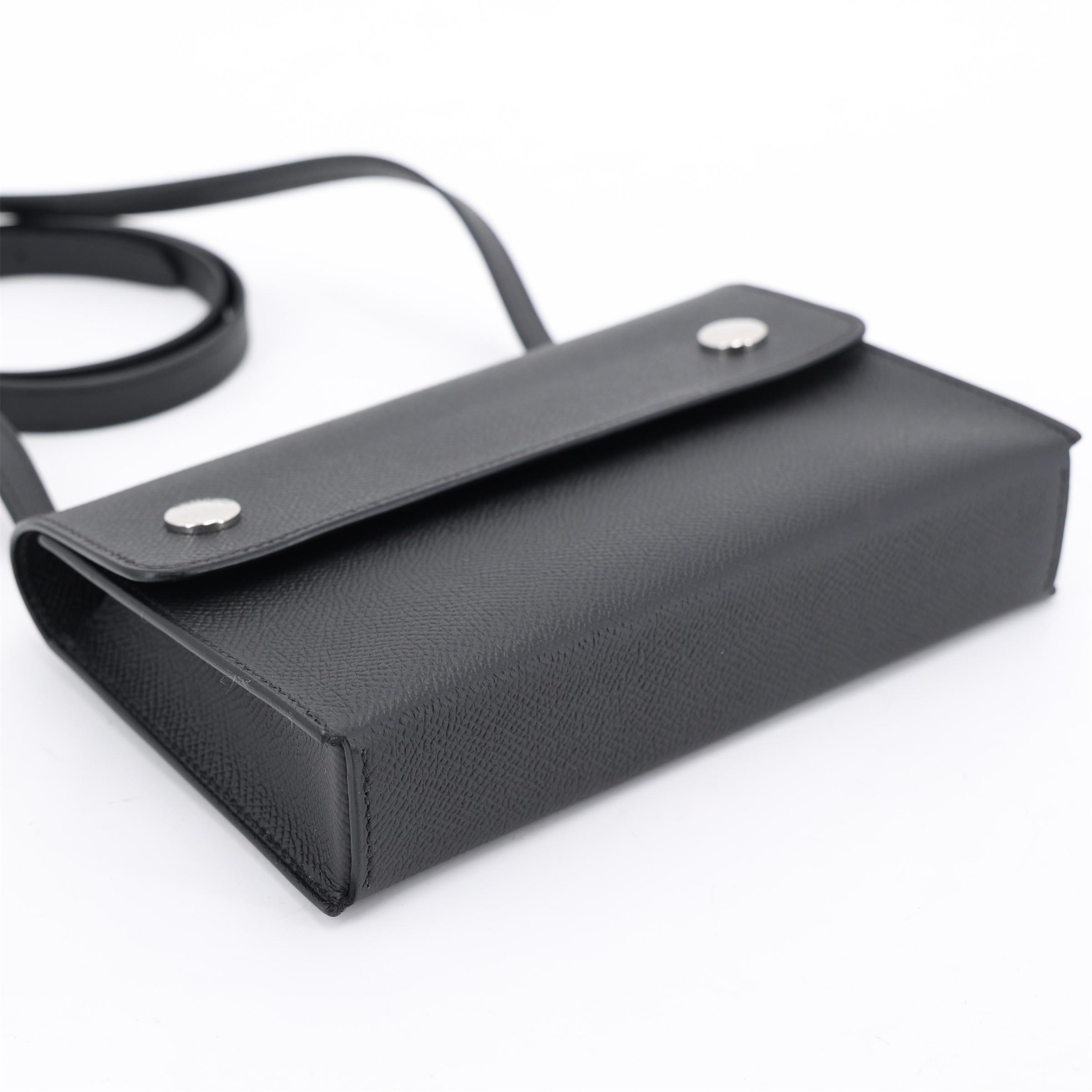 全新 HERMÈS 愛馬仕 Hermesnap  錢包 89 黑色 Noir (Black) Epsom皮 銀扣 K刻 2025年 - 3
