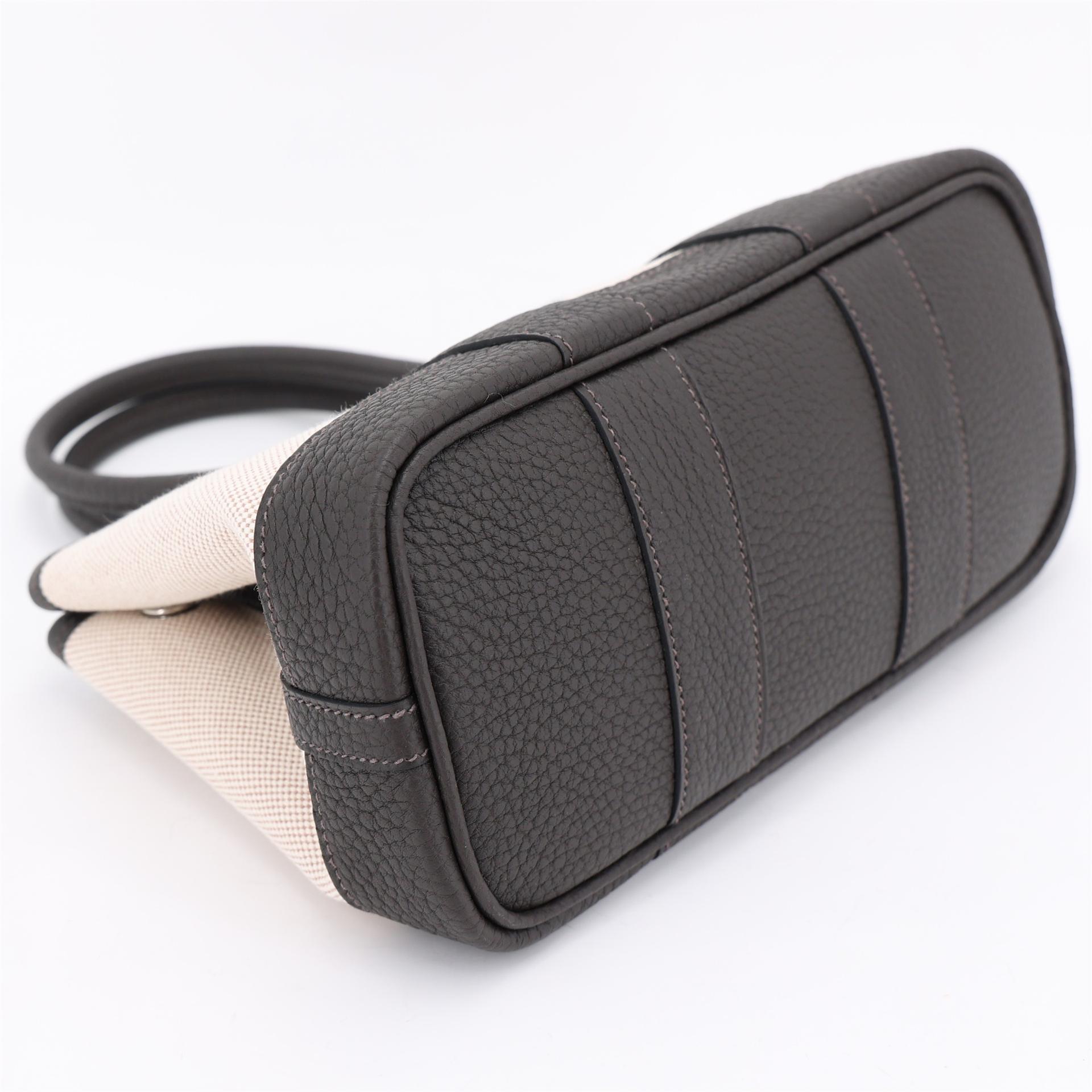 Brand New ( Rank N ) HERMÈS Neo Garden Party 23 Ebene (46) Ecru Negonda Canvas Palladium hardware K (2025) - 4