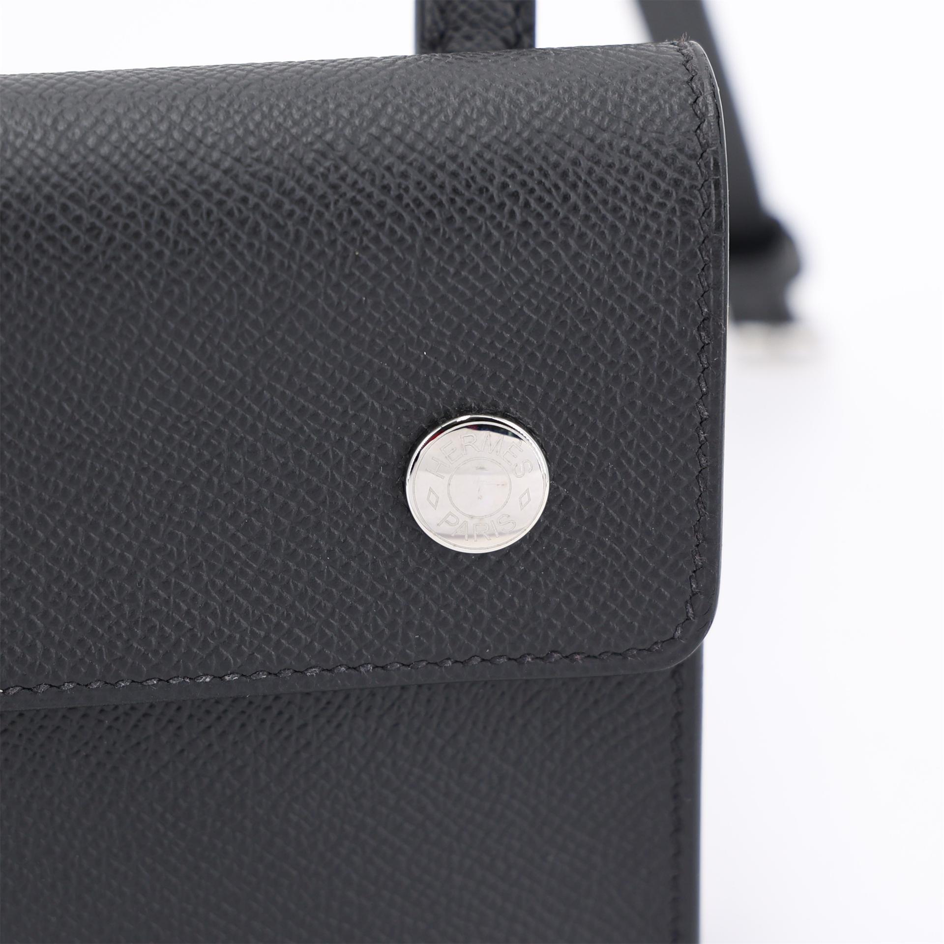 ランク N 新品 HERMÈS エルメス エルメスナップ ウォレット ブラック (89) エプソン シルバー金具 K刻印 (2025) - 8
