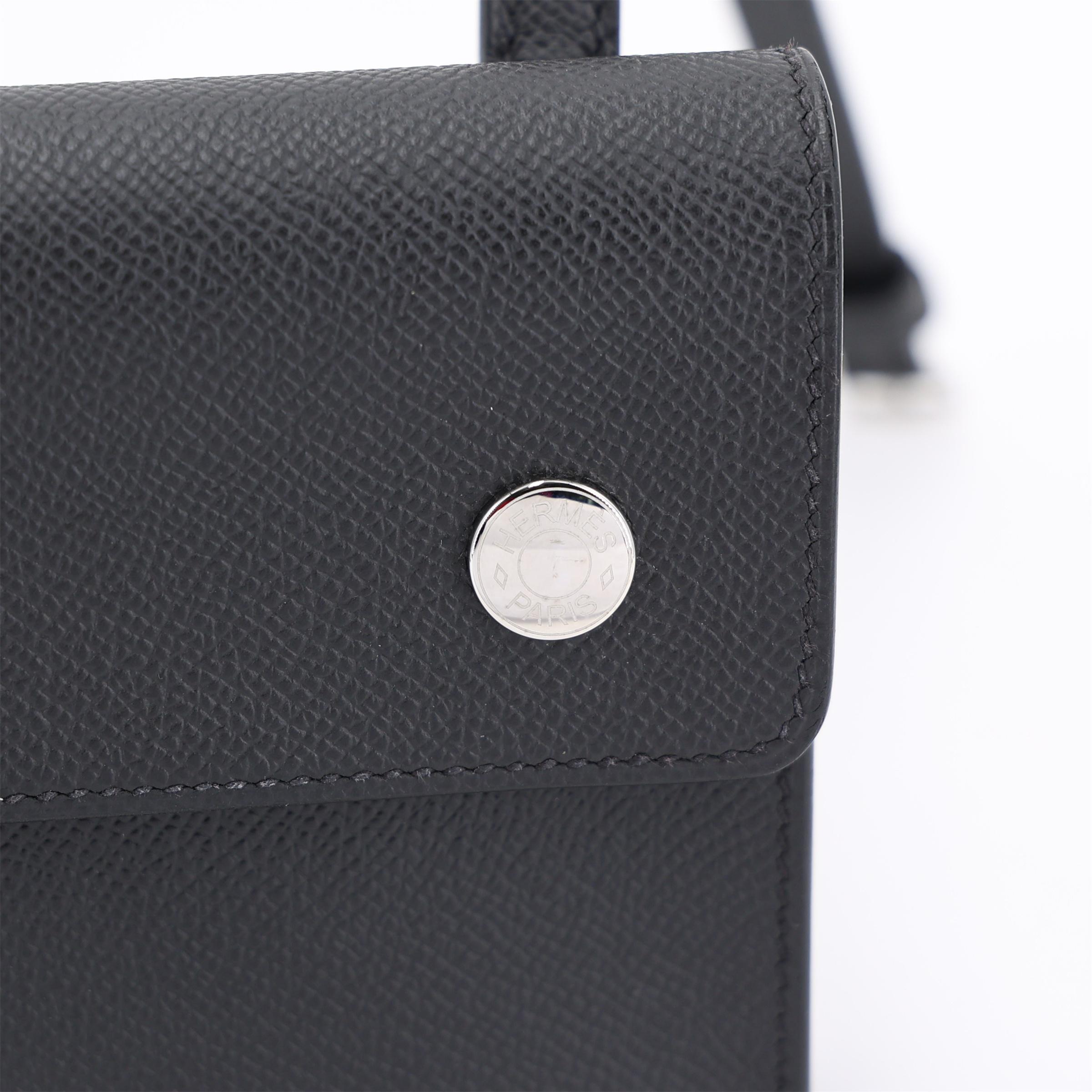 全新 HERMÈS 愛馬仕 Hermesnap  錢包 89 黑色 Noir (Black) Epsom皮 銀扣 K刻 2025年 - 8
