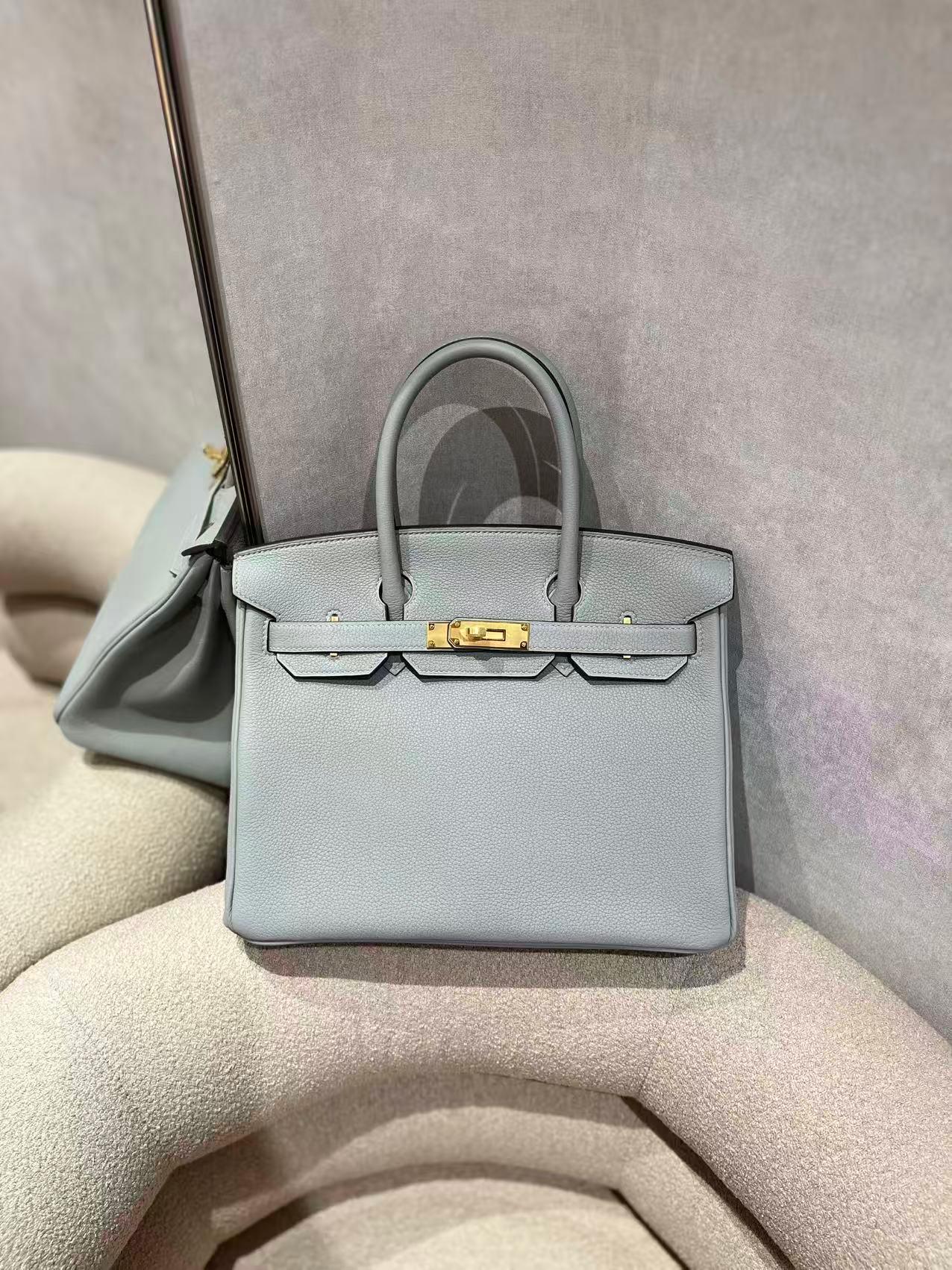Unused ( Rank NS ) HERMÈS Birkin 30 Gris Mouette (4Z) Togo Gold hardware W (2024) - 4