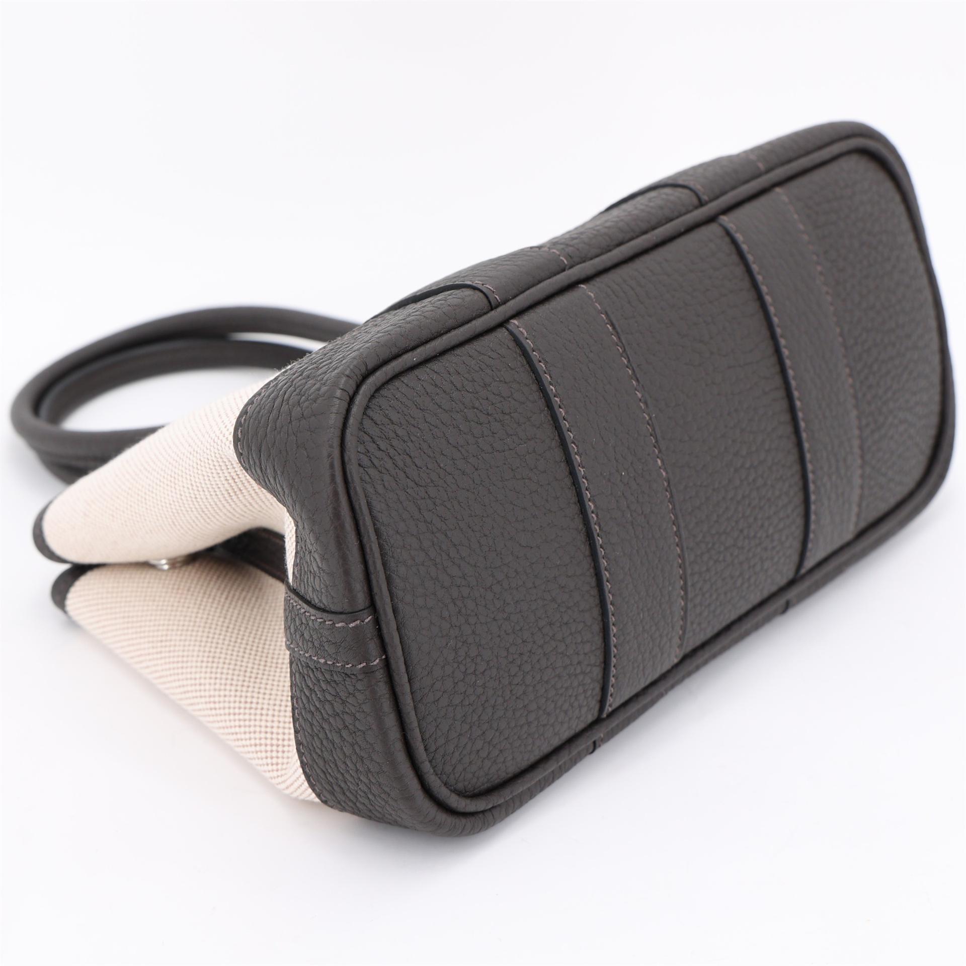 Brand New ( Rank N ) HERMÈS Neo Garden Party 23 Ebene (46) Ecru Negonda Canvas Palladium hardware K (2025) - 6