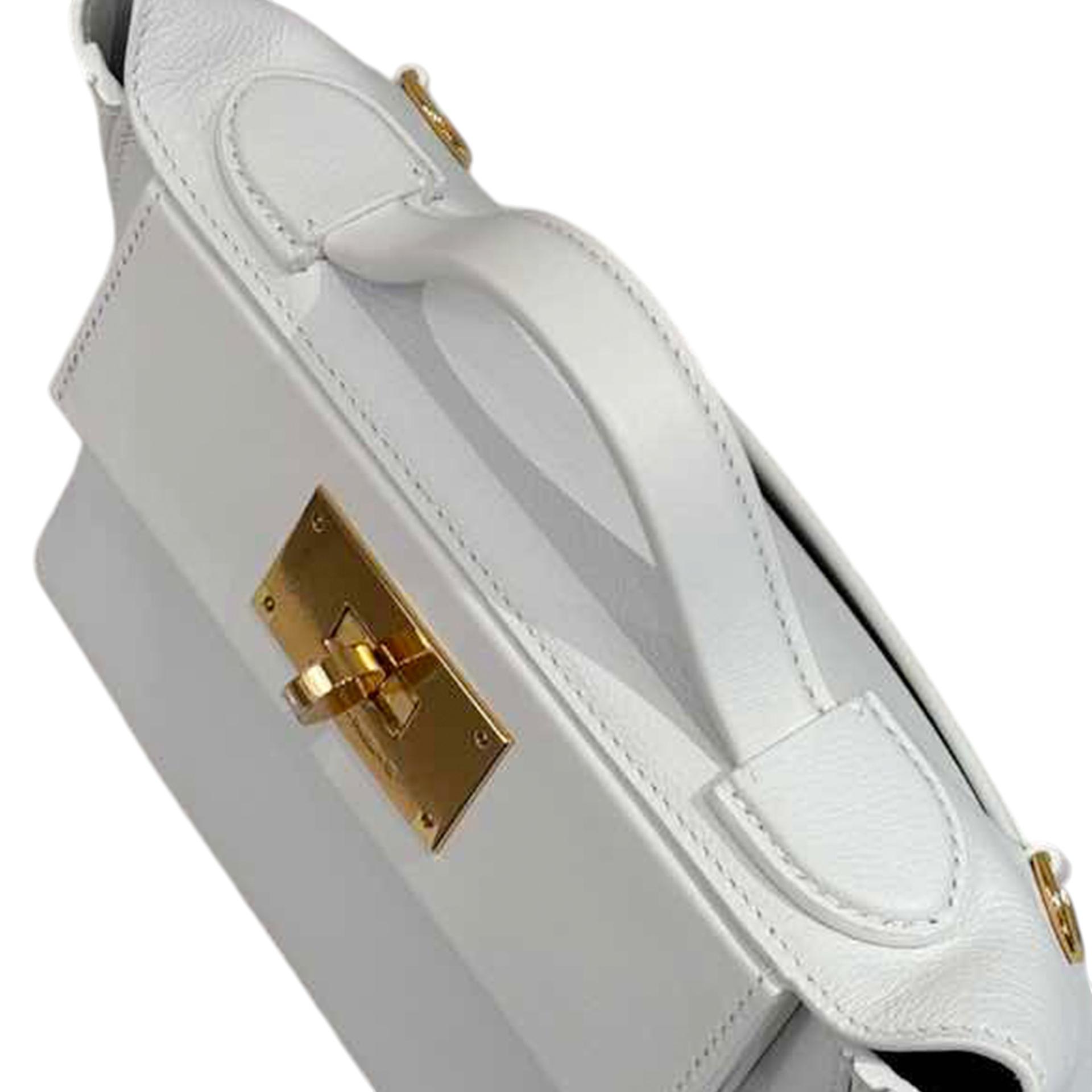 ランク N 新品  HERMÈS エルメス  ヴァンキャトルミニ ホワイト スイフト エバーカラー ゴールド金具 K刻印 - 3