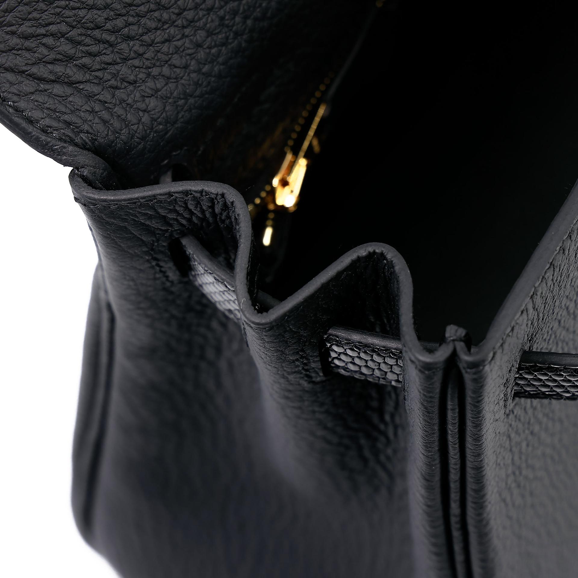 未使用保存品 HERMÈS 愛馬仕 Kelly 25 Touch 89 黑色 Noir (Black) 蜥蜴皮 Togo小牛皮 金扣 B刻 2023年 - 17