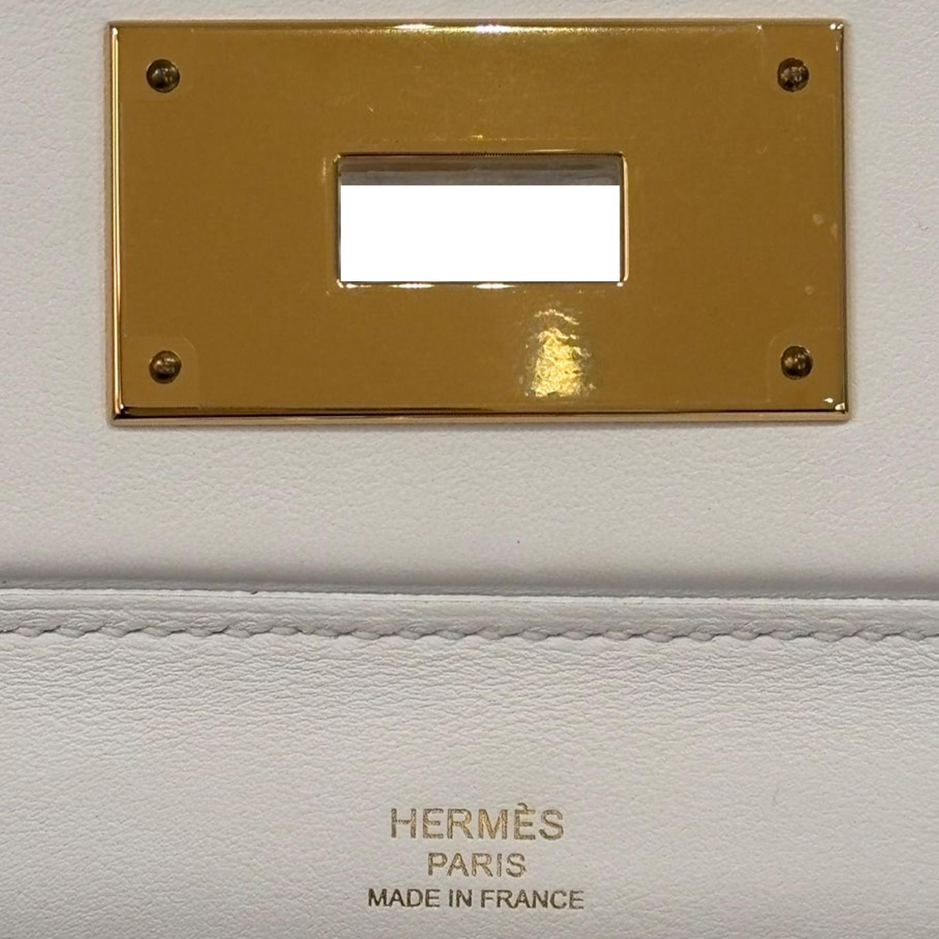 ランク N 新品  HERMÈS エルメス  ヴァンキャトルミニ ホワイト スイフト エバーカラー ゴールド金具 K刻印 - 6