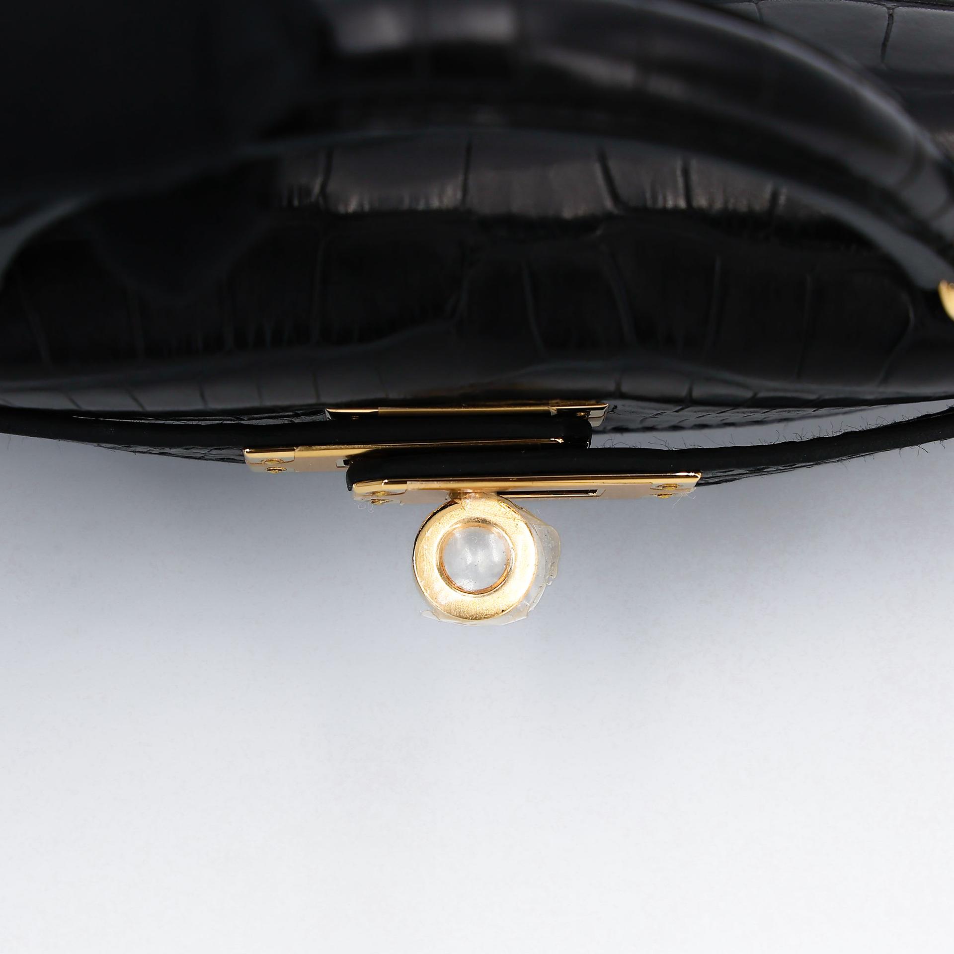 Brand New ( Rank N ) HERMÈS Mini Kelly II Noir (89) Matte Alligator Gold hardware W (2024) - 10