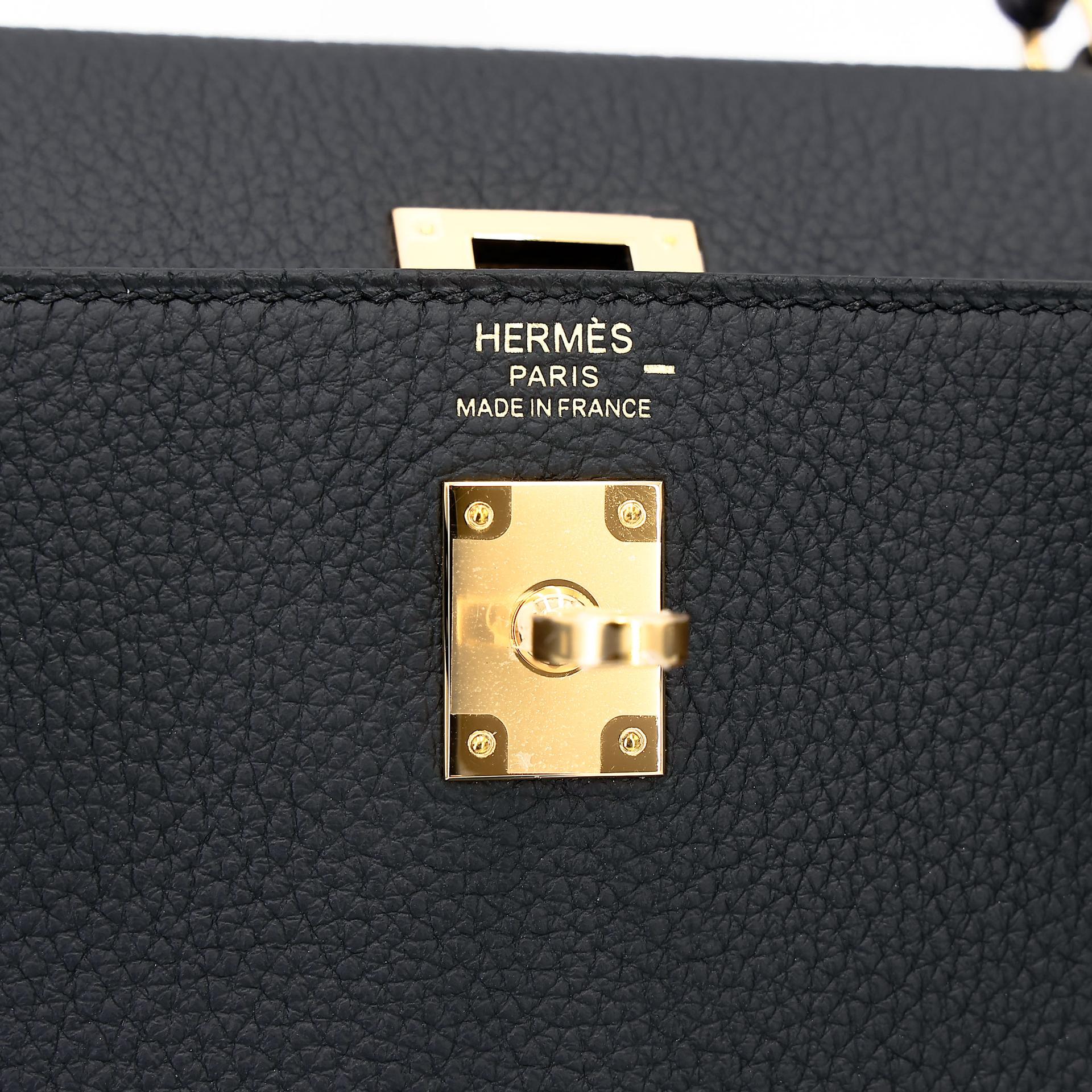 未使用保存品 HERMÈS 愛馬仕 Kelly 25 Touch 89 黑色 Noir (Black) 蜥蜴皮 Togo小牛皮 金扣 B刻 2023年 - 14