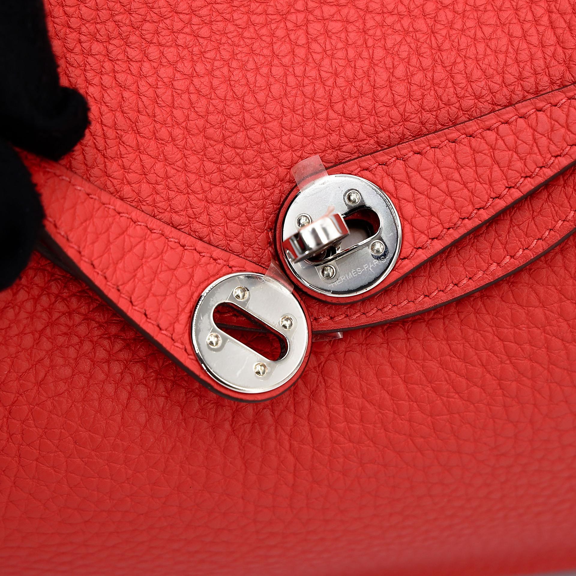 ランク SA HERMÈS エルメス ミニリンディ ルージュトマト (S5) トリヨン シルバー金具 Z刻印 (2021) - 11