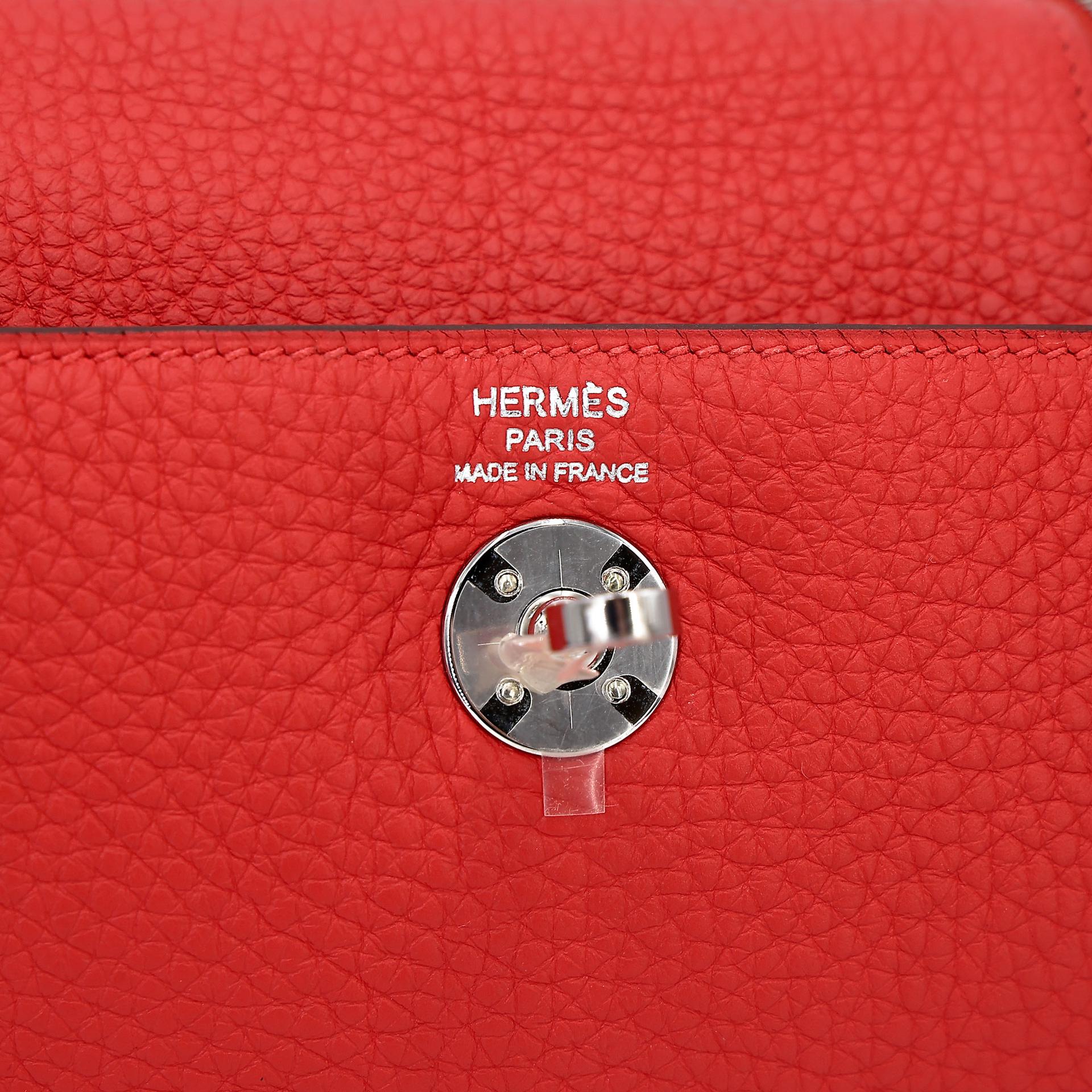 ランク SA HERMÈS エルメス ミニリンディ ルージュトマト (S5) トリヨン シルバー金具 Z刻印 (2021) - 13