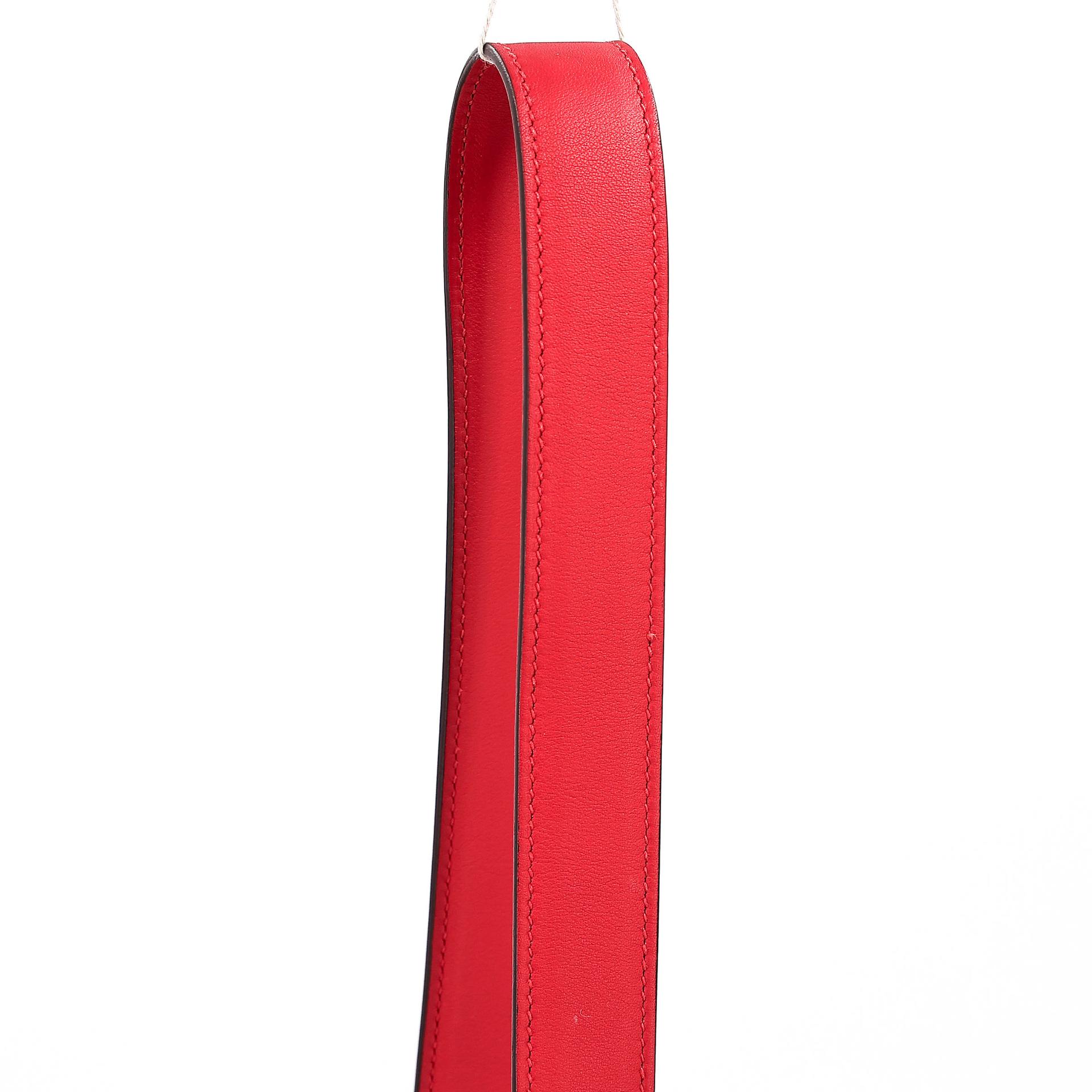Very Good ( Rank A) HERMÈS Mini Lindy Rouge Piment (5X) Swift Palladium hardware Z (2021) - 3