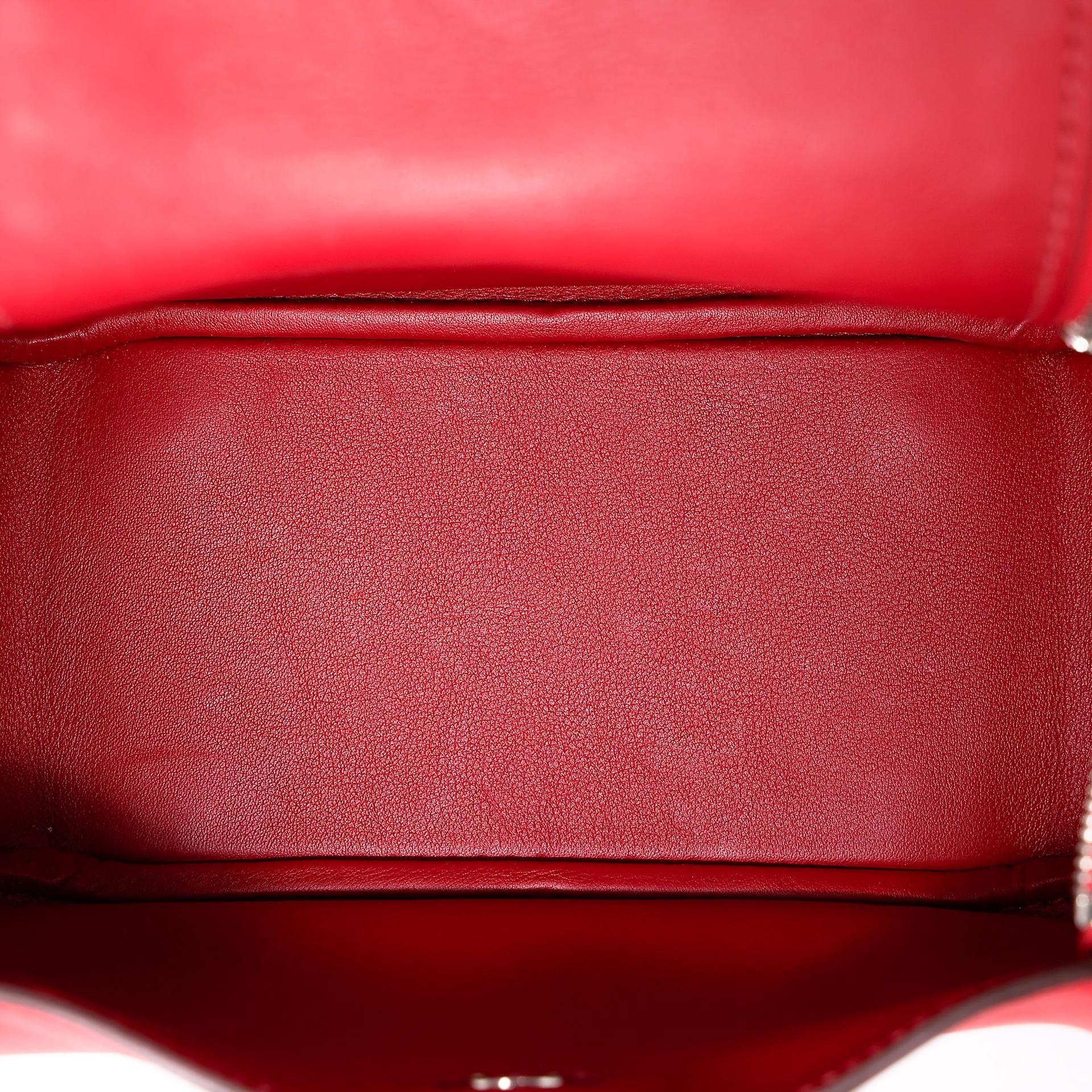 Very Good ( Rank A) HERMÈS Mini Lindy Rouge Piment (5X) Swift Palladium hardware Z (2021) - 24