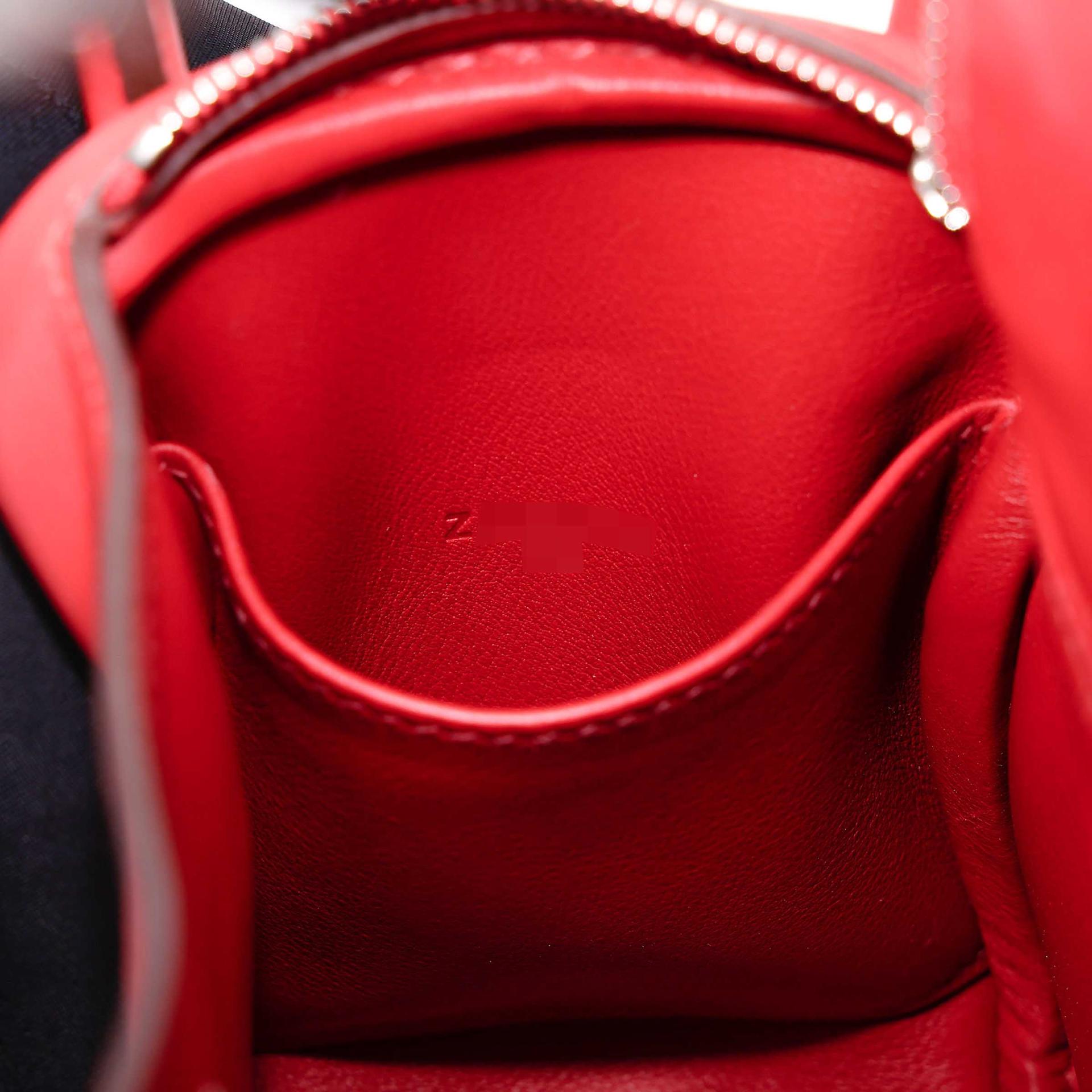 Very Good ( Rank A) HERMÈS Mini Lindy Rouge Piment (5X) Swift Palladium hardware Z (2021) - 19