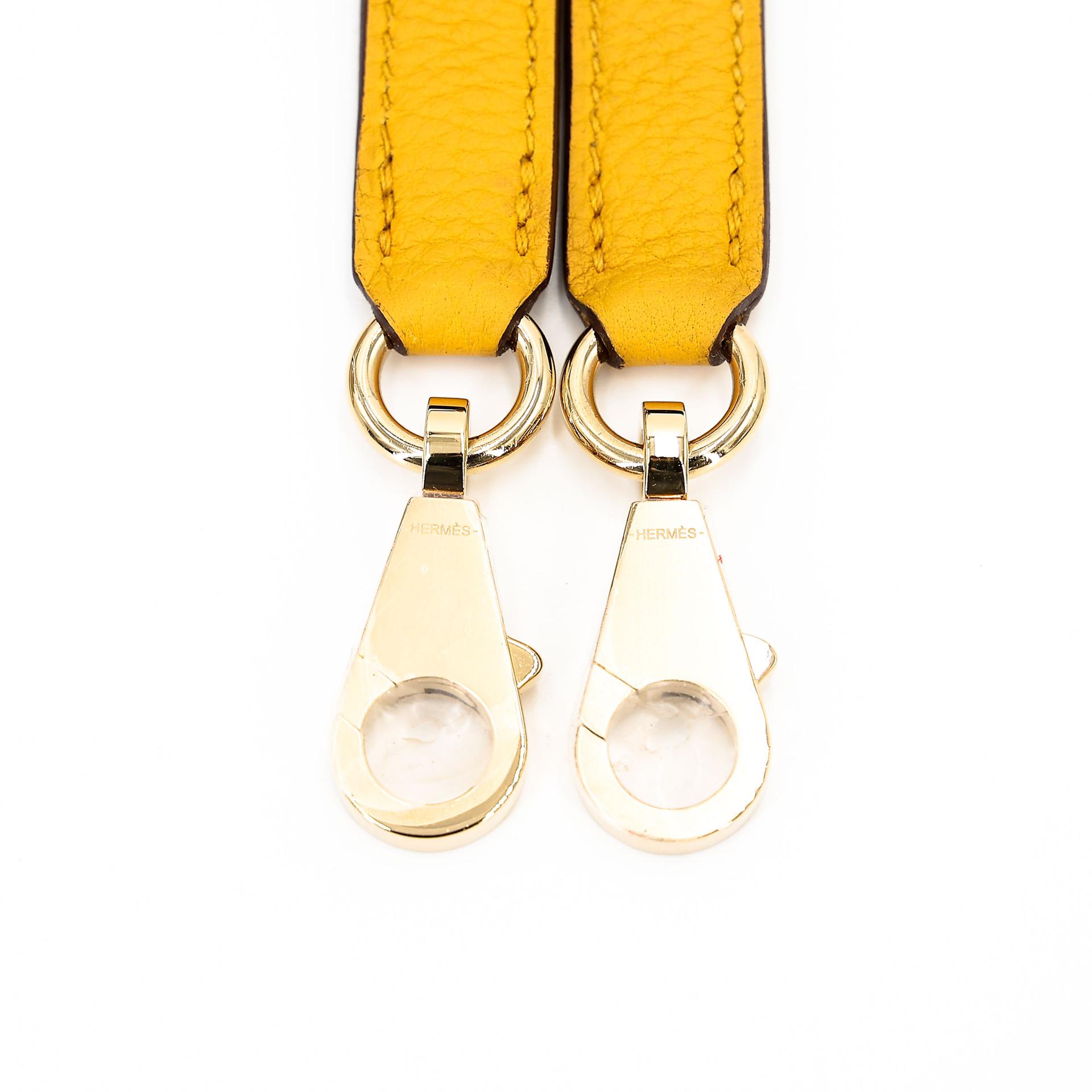 Excellent ( Rank SA ) HERMÈS Special Order Kelly 25 HSS Trench (S2) Jaune Ambre (9D) Togo Permabrass hardware D (2019) - 20