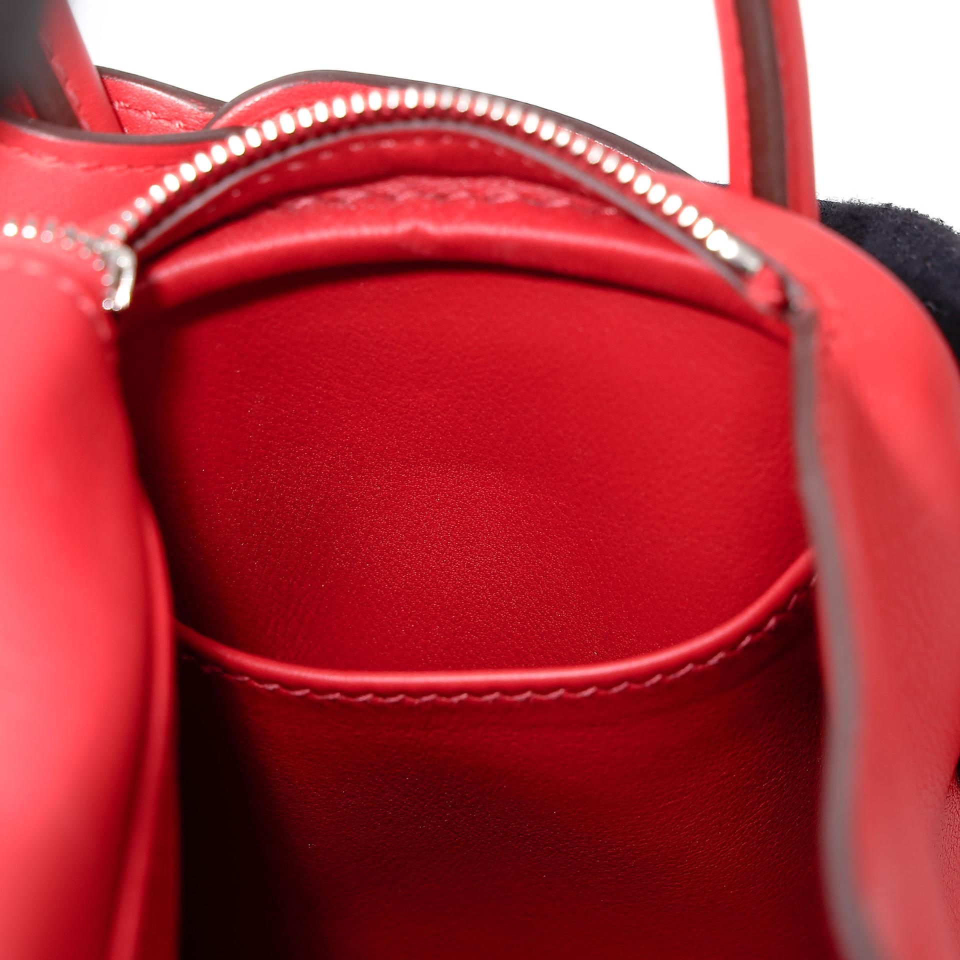 Very Good ( Rank A) HERMÈS Mini Lindy Rouge Piment (5X) Swift Palladium hardware Z (2021) - 20