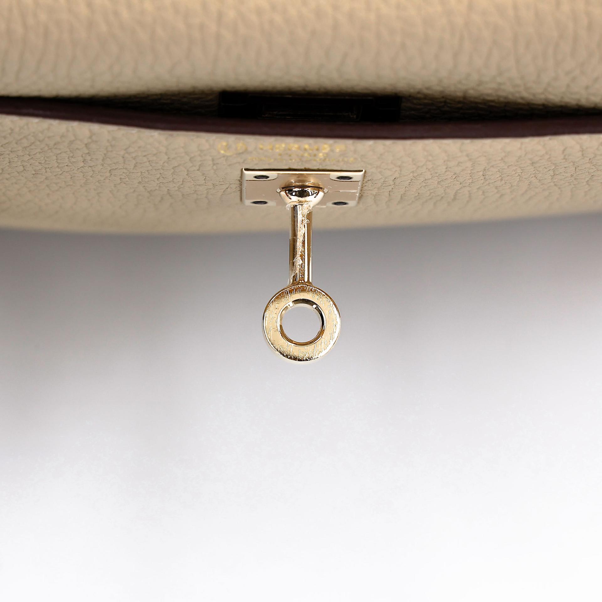 Excellent ( Rank SA ) HERMÈS Special Order Kelly 25 HSS Trench (S2) Jaune Ambre (9D) Togo Permabrass hardware D (2019) - 9