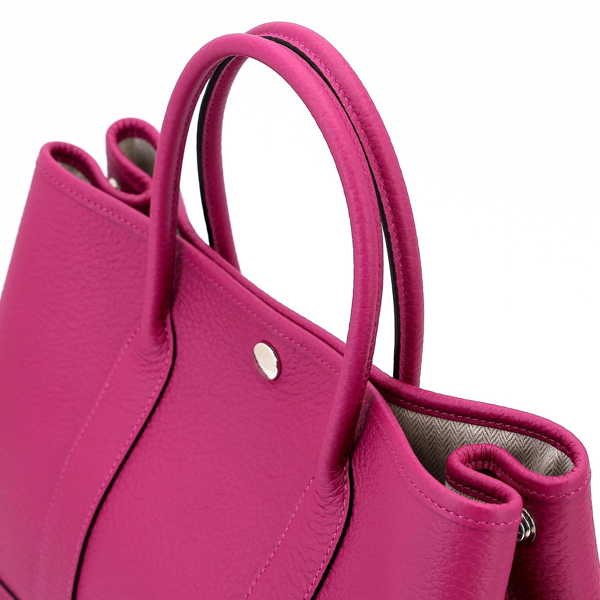 SA超美品 HERMÈS 愛馬仕 Garden Party 花園 TPM 30 L3 玫粉色 Rose Purple Negonda皮 銀扣 C刻 2018年 - 3