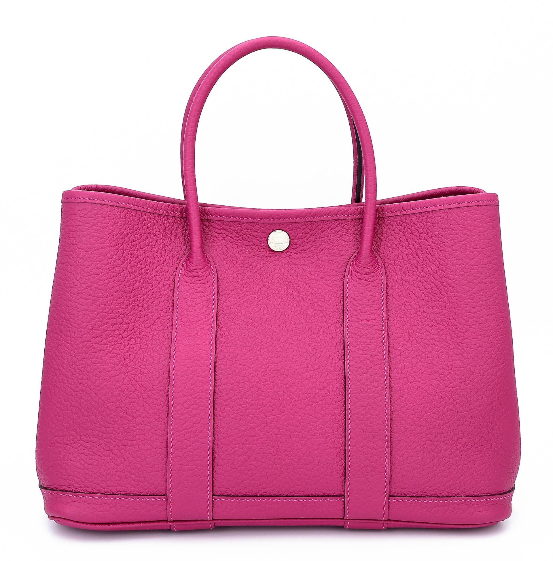 SA超美品 HERMÈS 愛馬仕 Garden Party 花園 TPM 30 L3 玫粉色 Rose Purple Negonda皮 銀扣 C刻 2018年 - 1