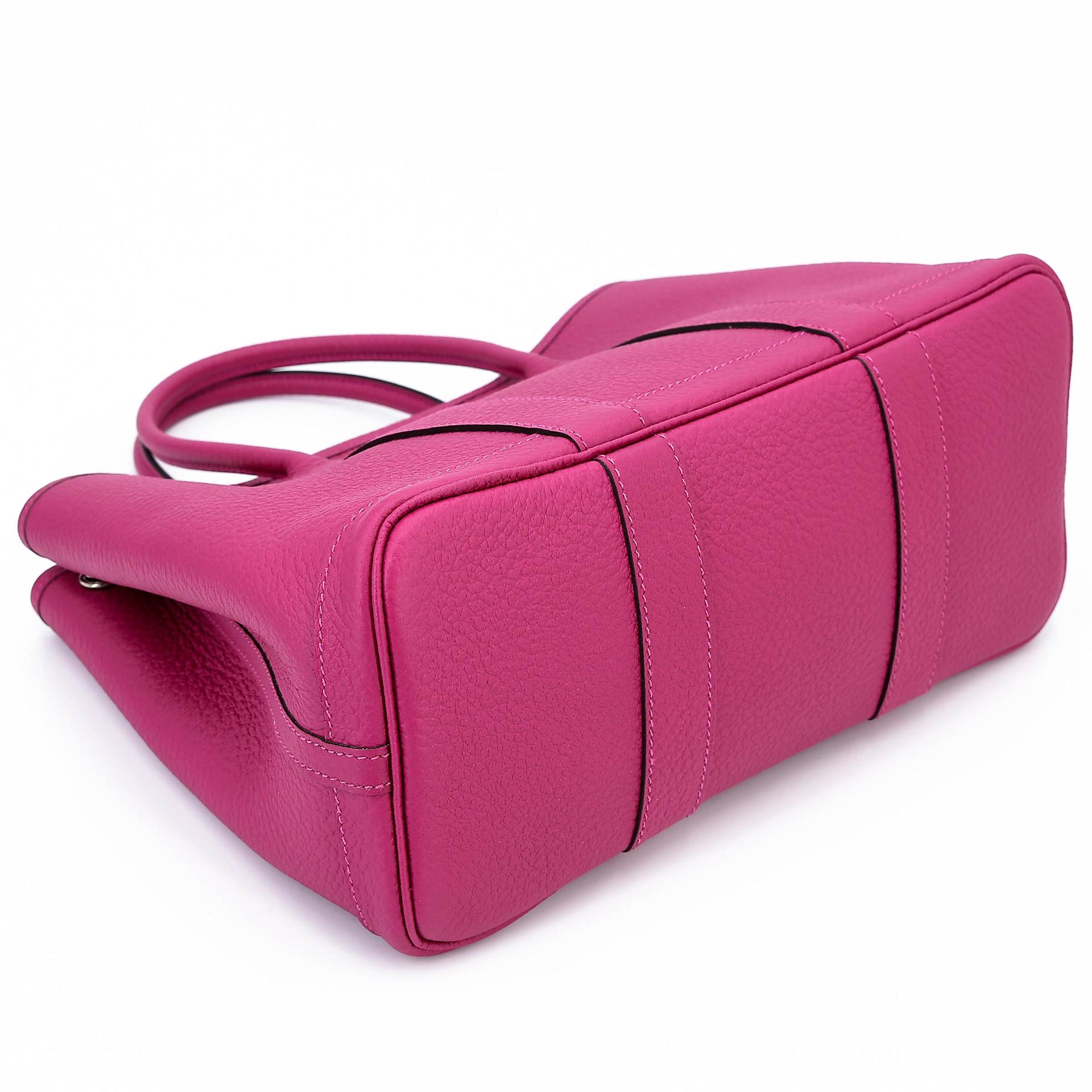 SA超美品 HERMÈS 愛馬仕 Garden Party 花園 TPM 30 L3 玫粉色 Rose Purple Negonda皮 銀扣 C刻 2018年 - 7