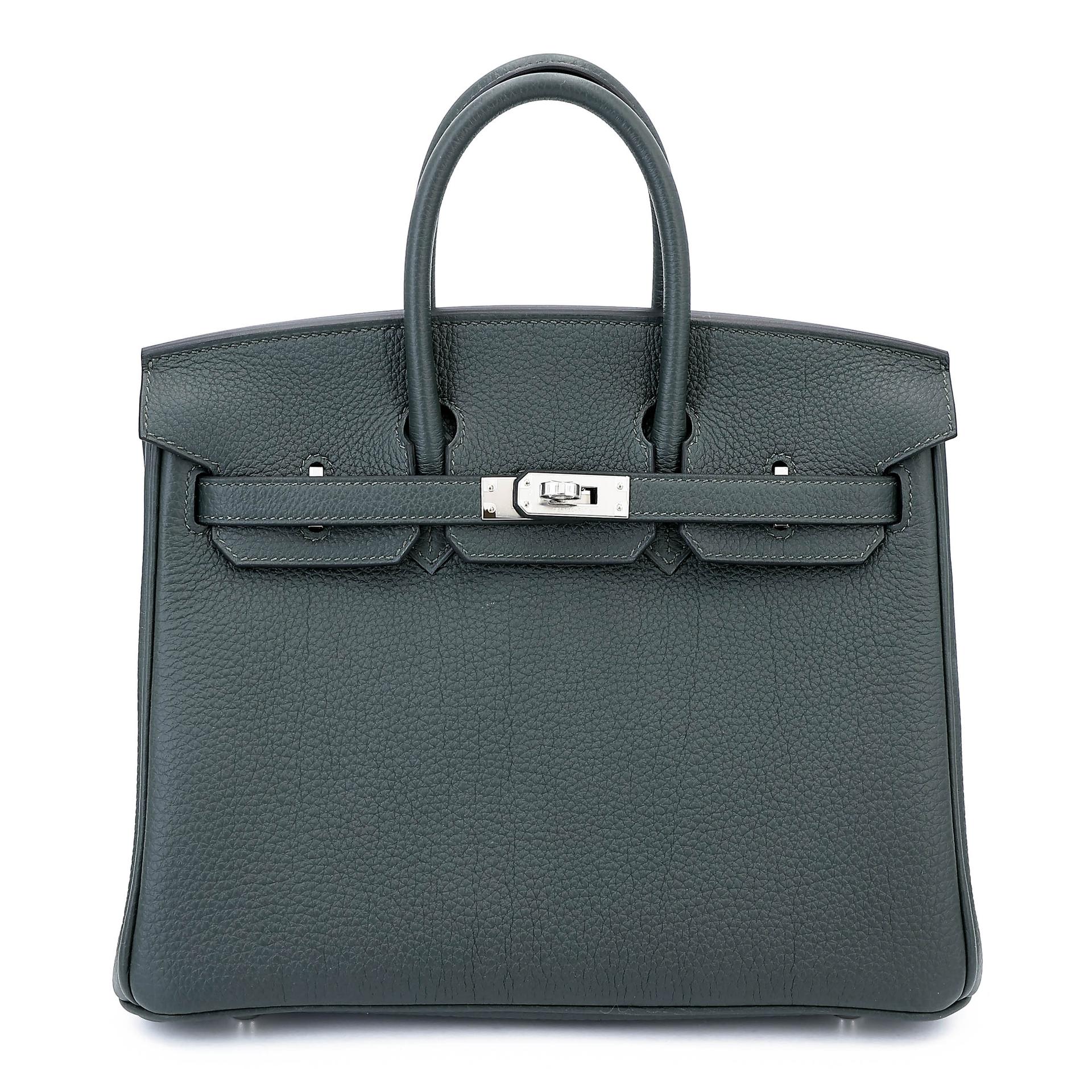 Brand New ( Rank N ) HERMÈS Birkin 25 New Vert Fonce (04) Togo Palladium hardware K (2025) - 1