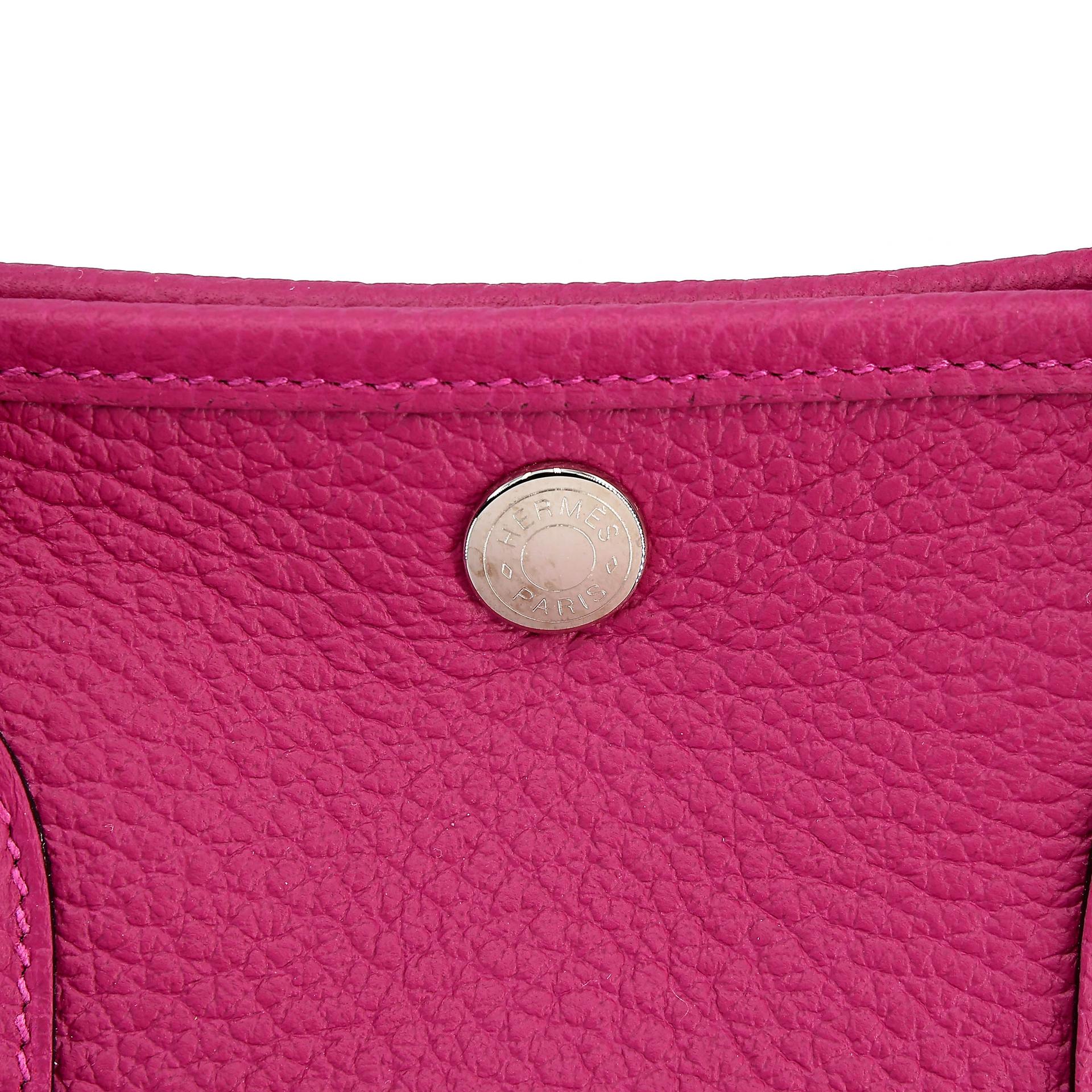 SA超美品 HERMÈS 愛馬仕 Garden Party 花園 TPM 30 L3 玫粉色 Rose Purple Negonda皮 銀扣 C刻 2018年 - 8